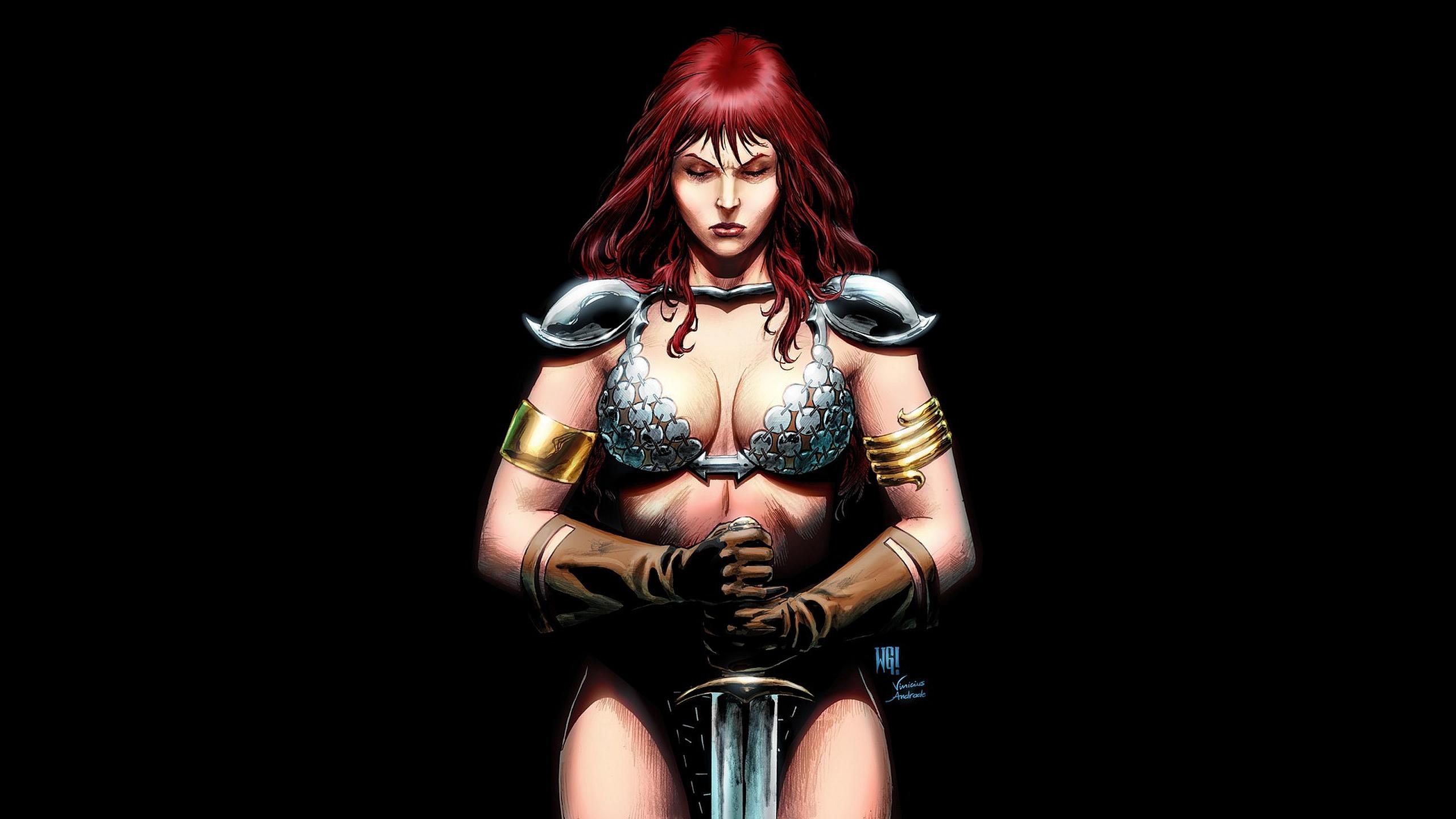 2560x1440 Red Sonja & Sonja