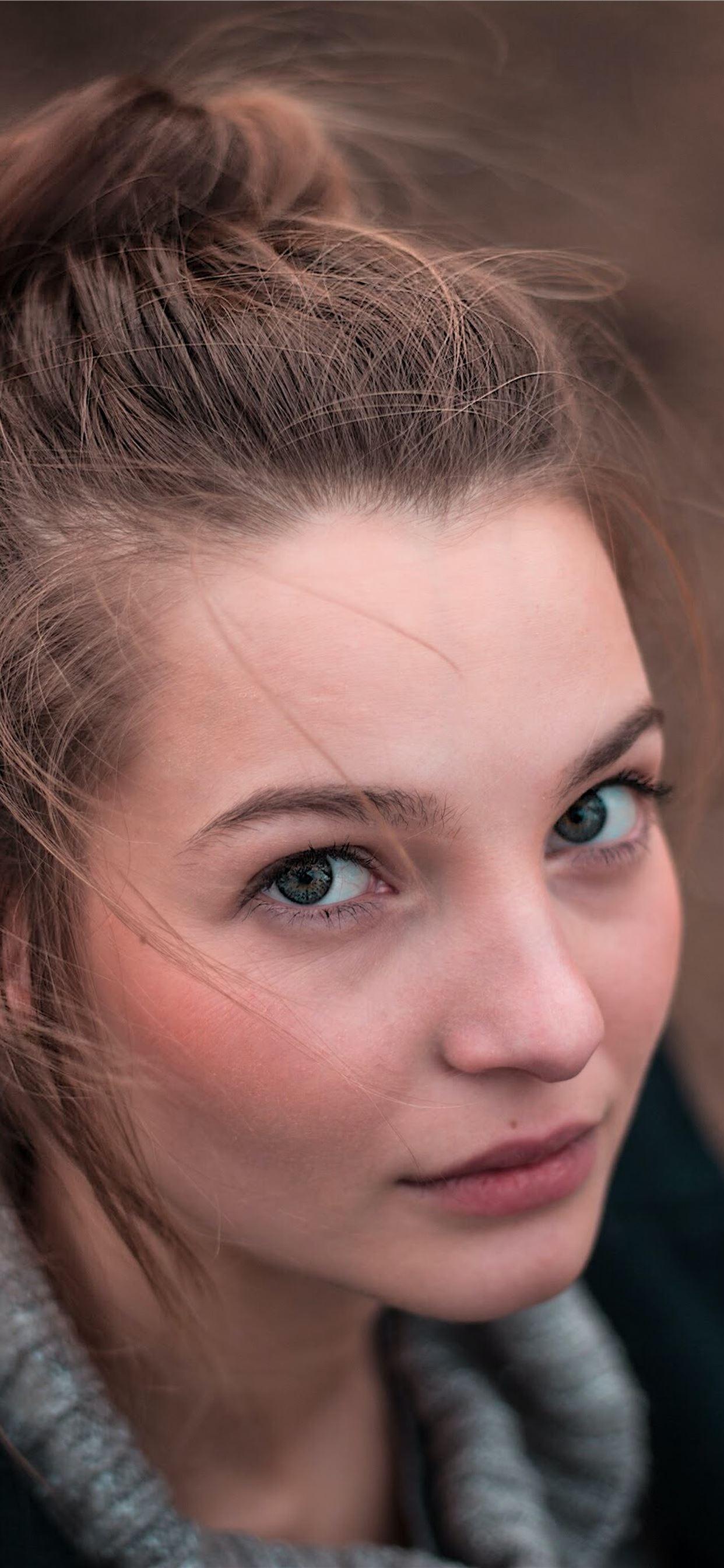 1242x2688 woman face iPhone 11 Wallpaper Free