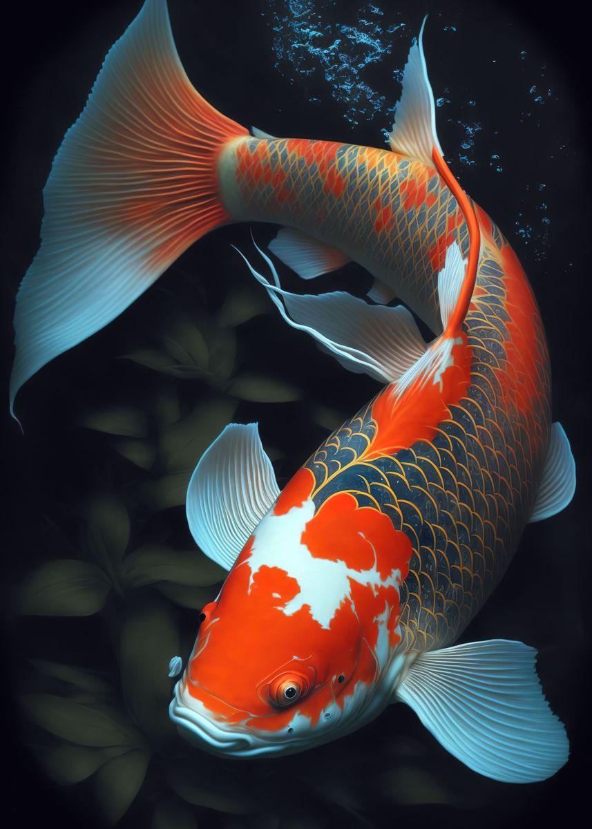 857x1200 koi fish ' Poster