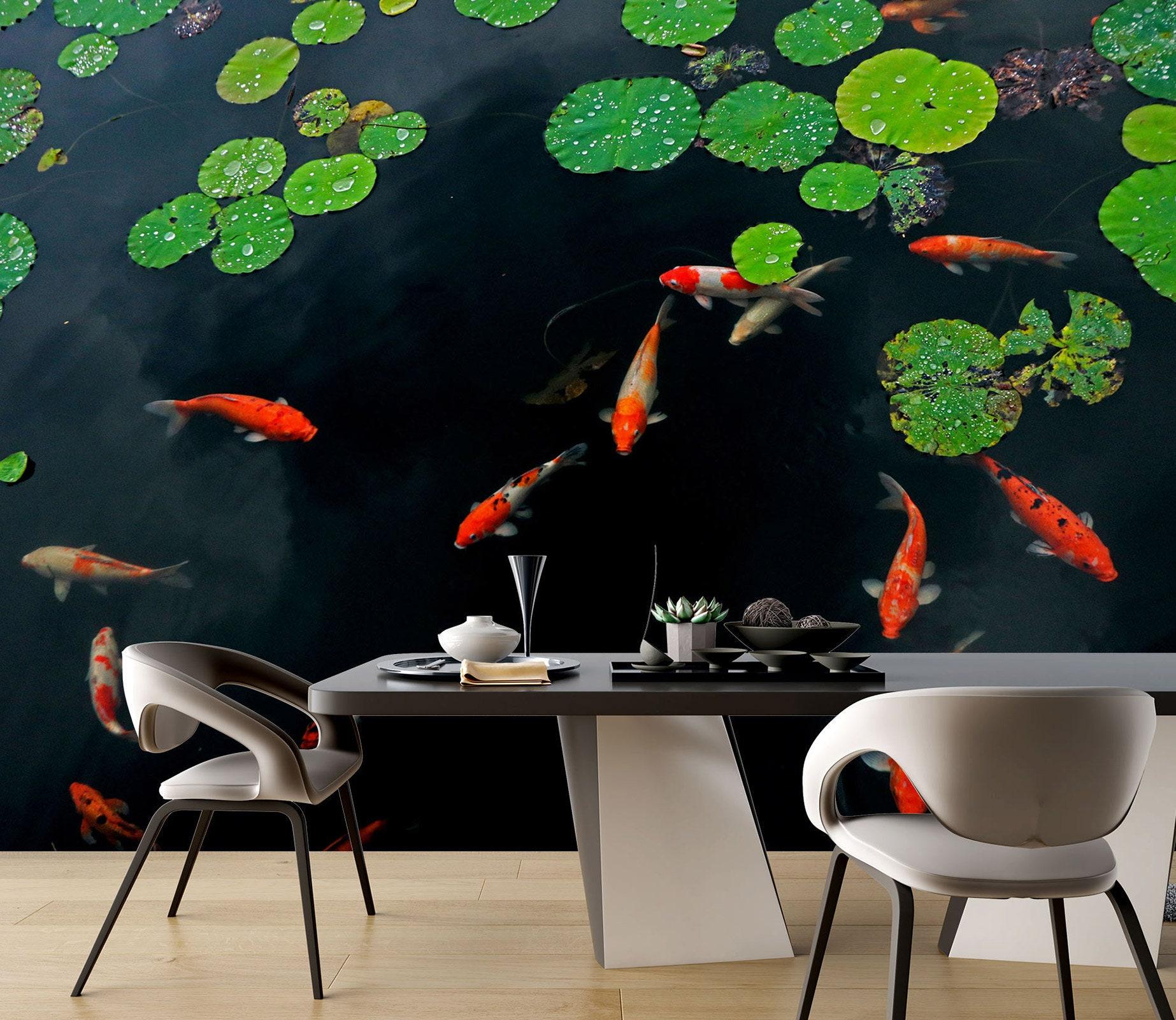 1846x1600 3D Lucky Koi Pond L1850 Removable
