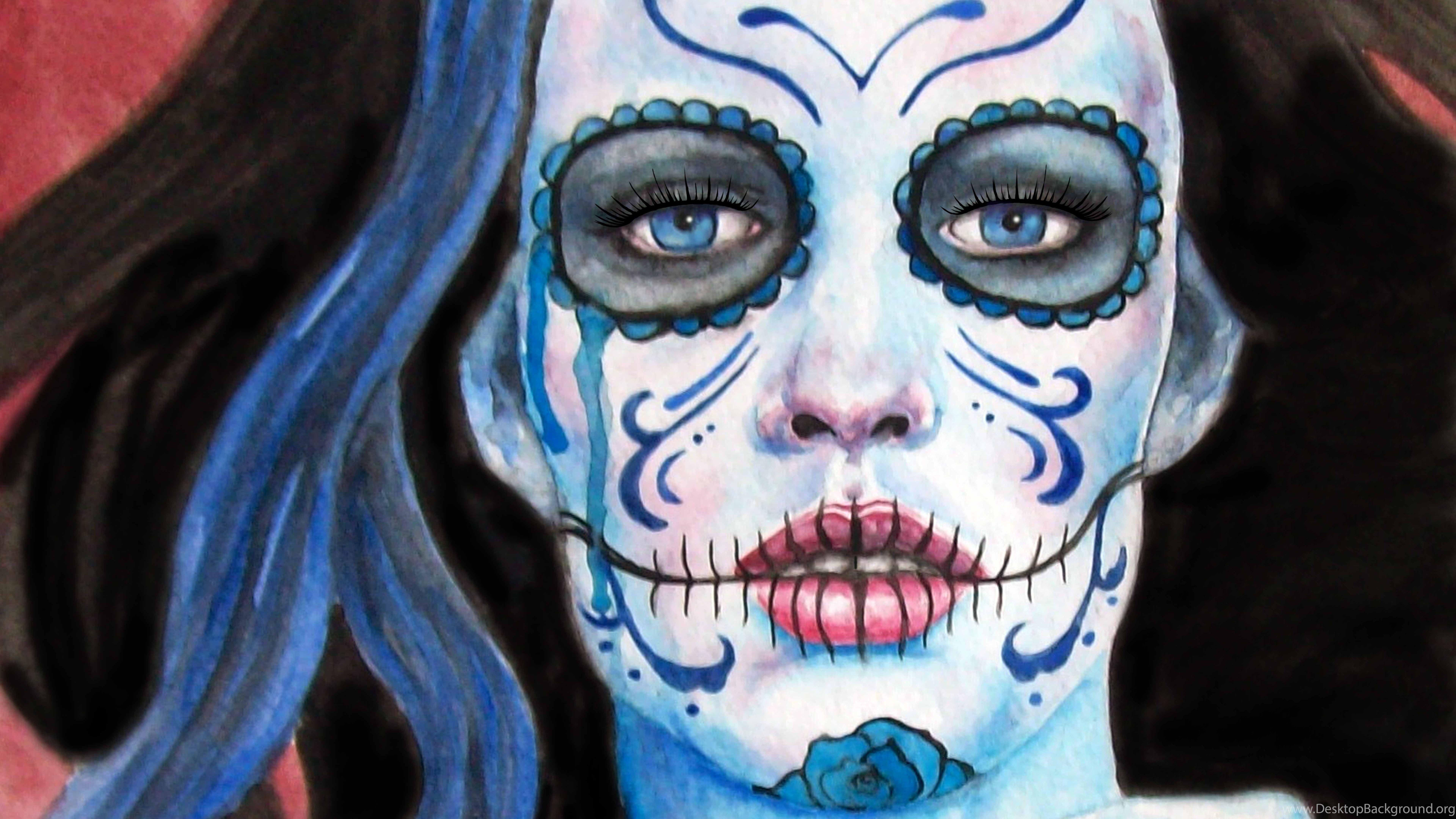 7680x4320 Sugar Skull HD Wallpaper Desktop Background