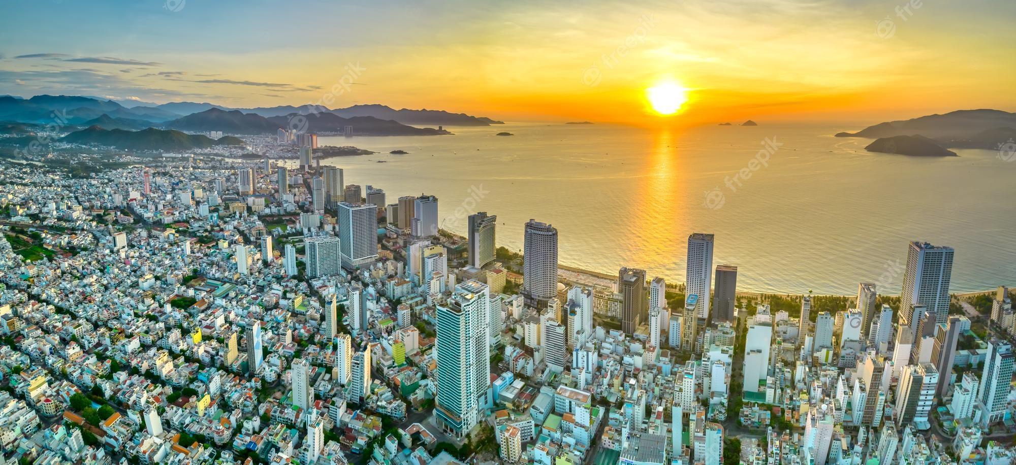 2000x916 The coastal city of nha trang seen