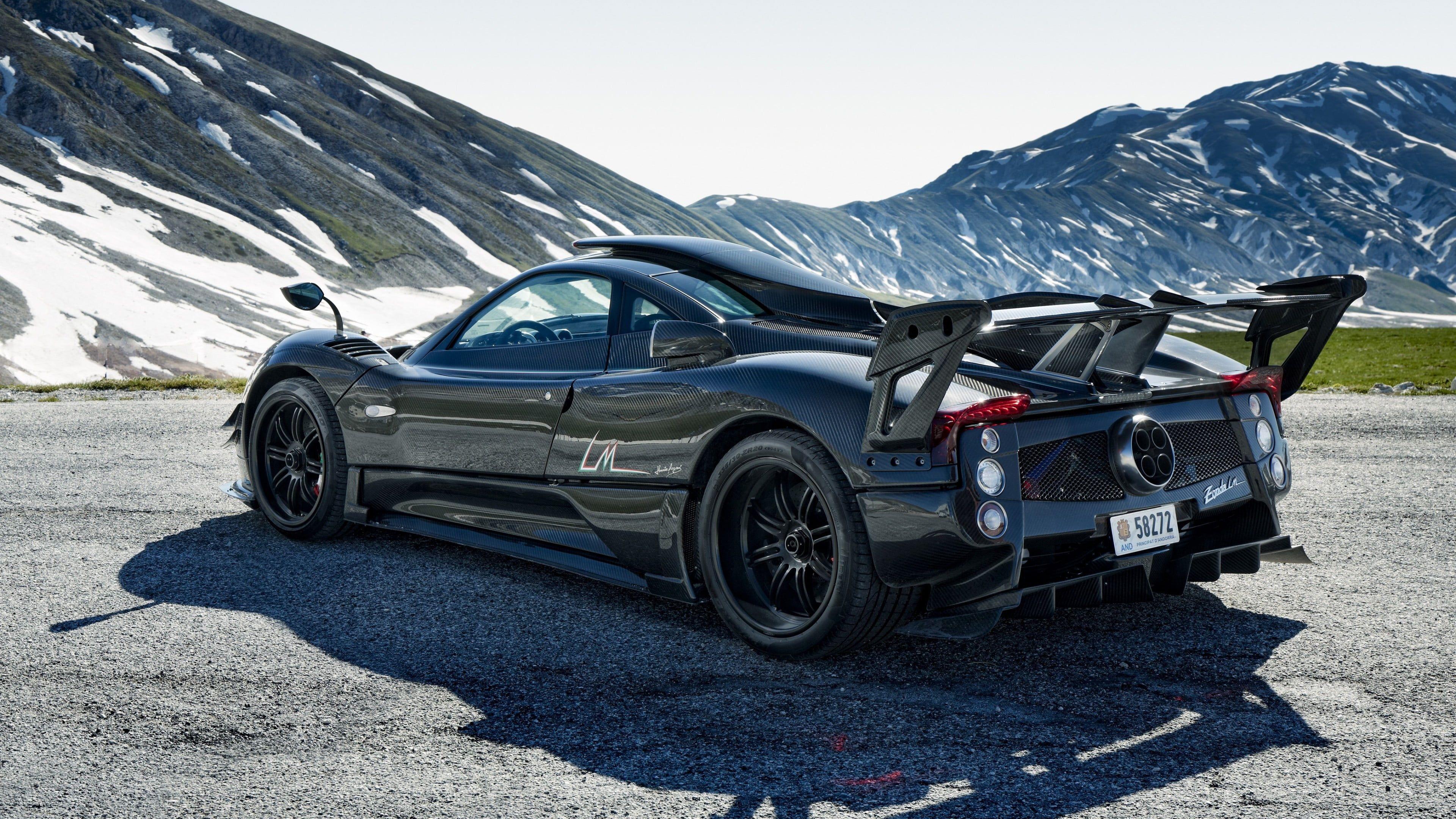 3840x2160 Black coupe, vehicle, sports car, Pagani Zonda, Pagani HD wallpaper