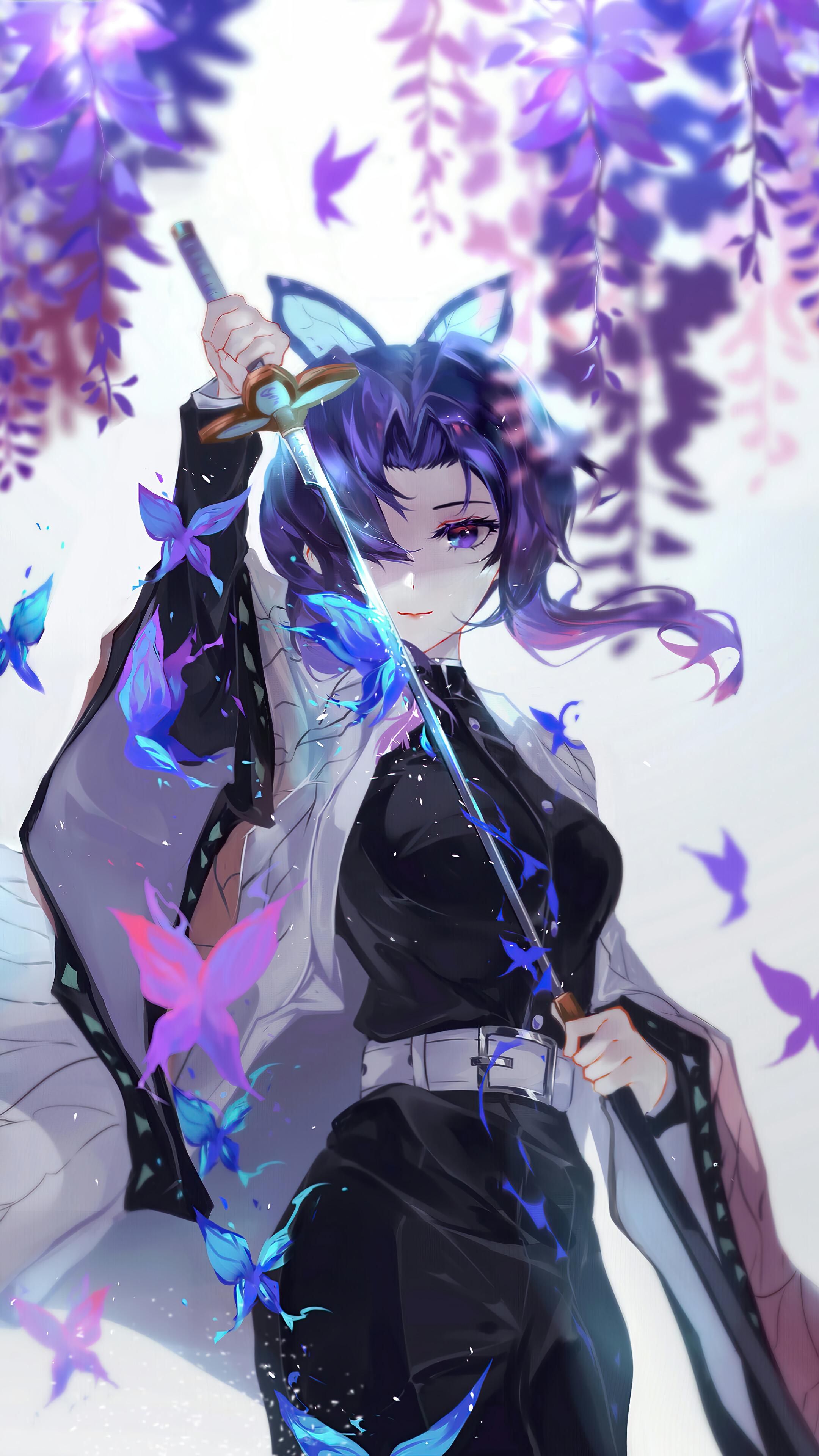 2160x3840 Shinobu Kocho, Katana, Kimetsu