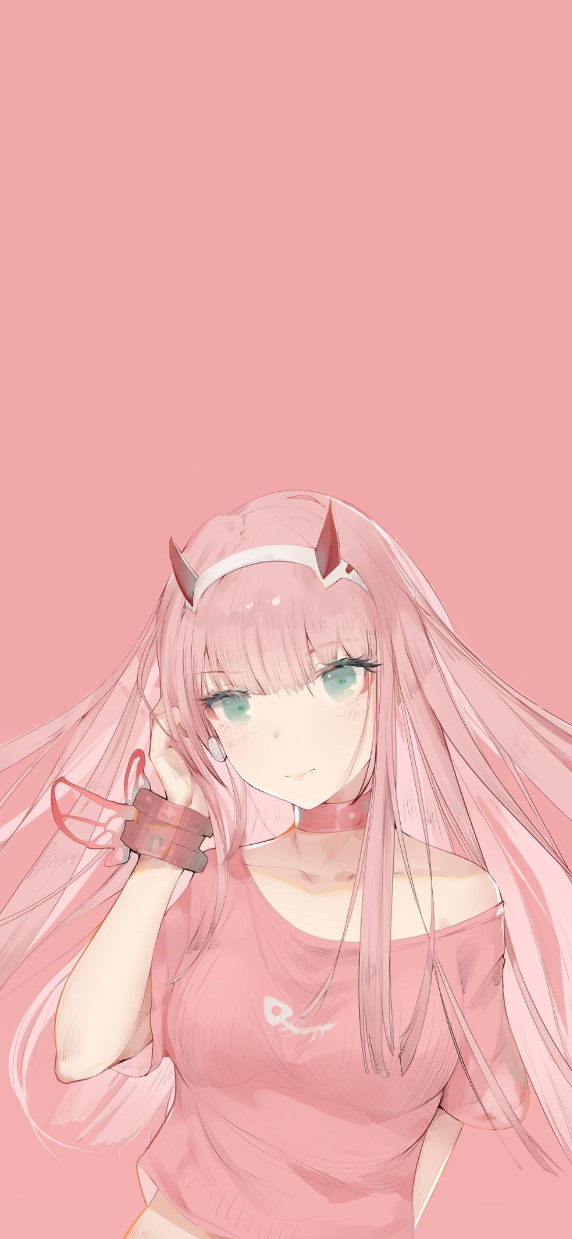1125x2436 Zero Two iPhone Wallpaper