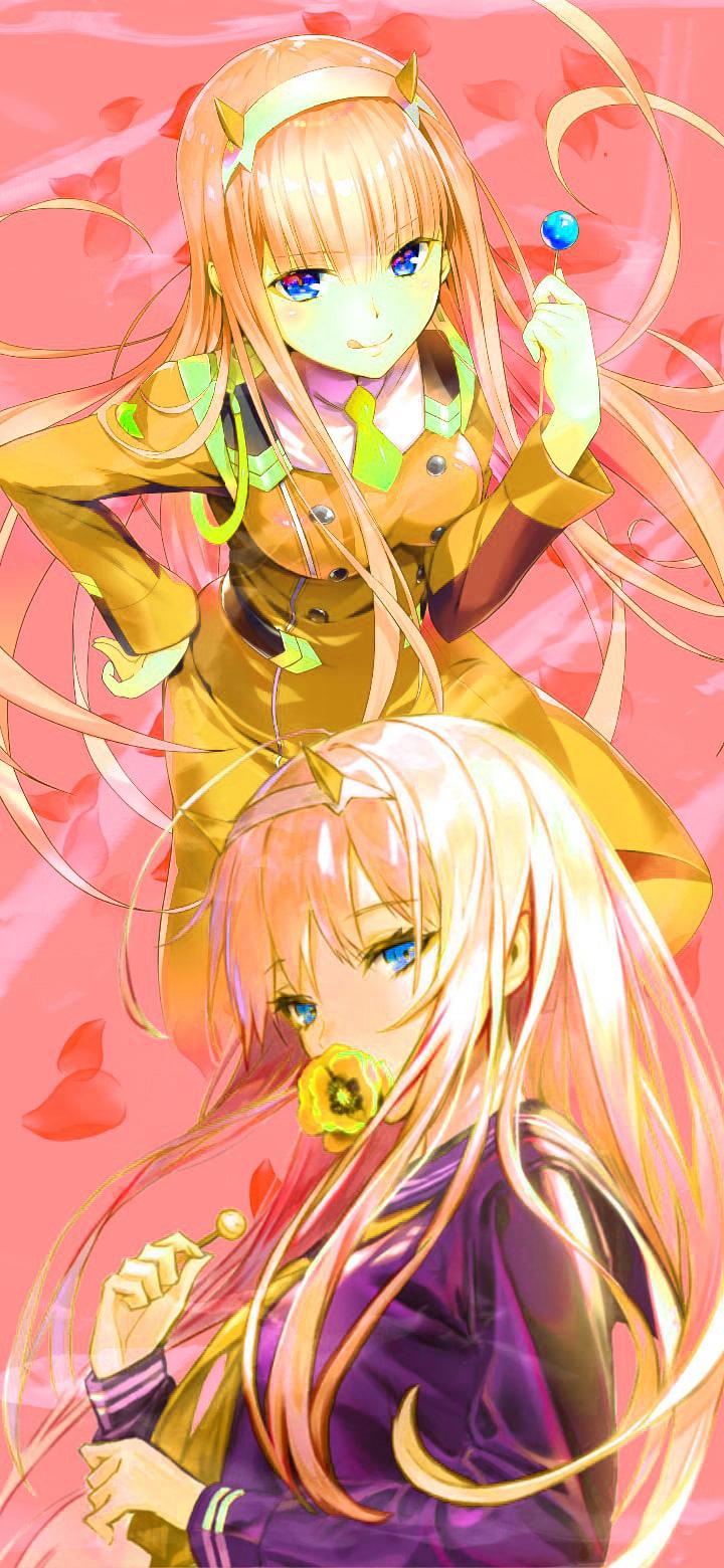 720x1560 Zero Two Wallpaper