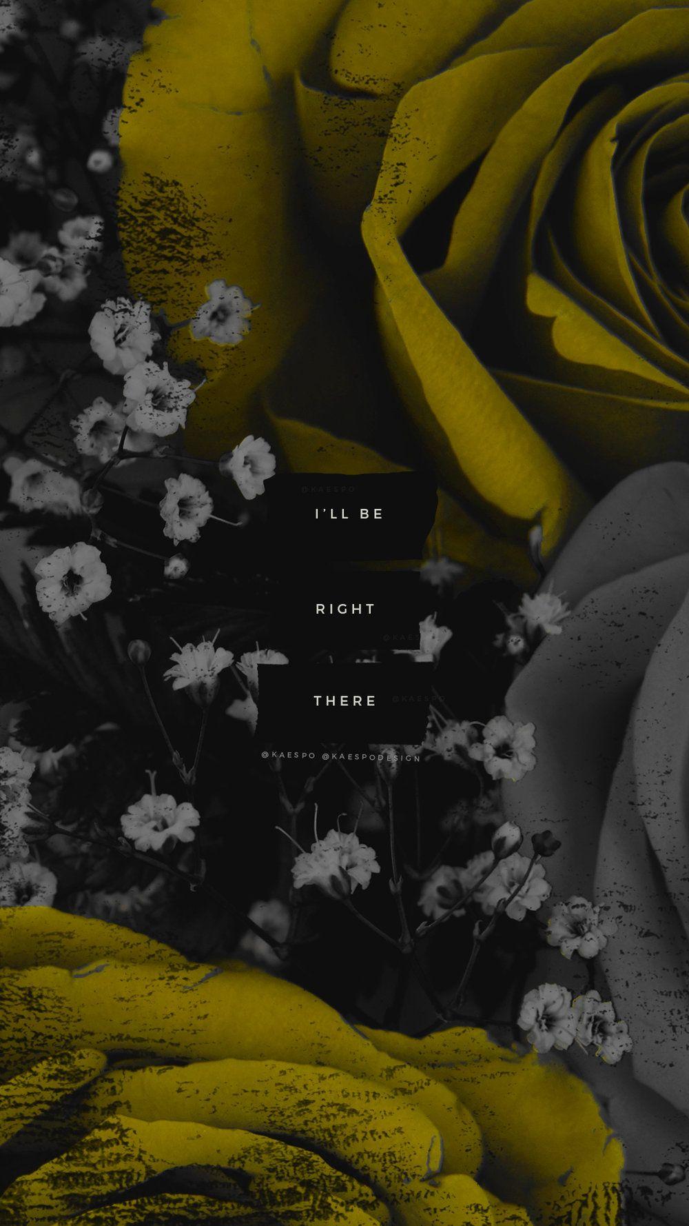 1000x1778 Wallpaper No. 428 Lyrics + Dark Florals & Yellow Photo