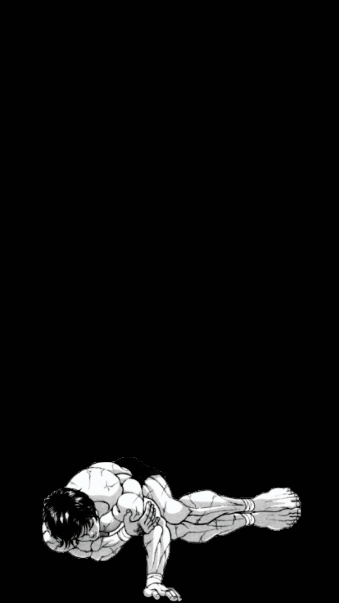 1080x1920 minimalist baki pose wallpaper