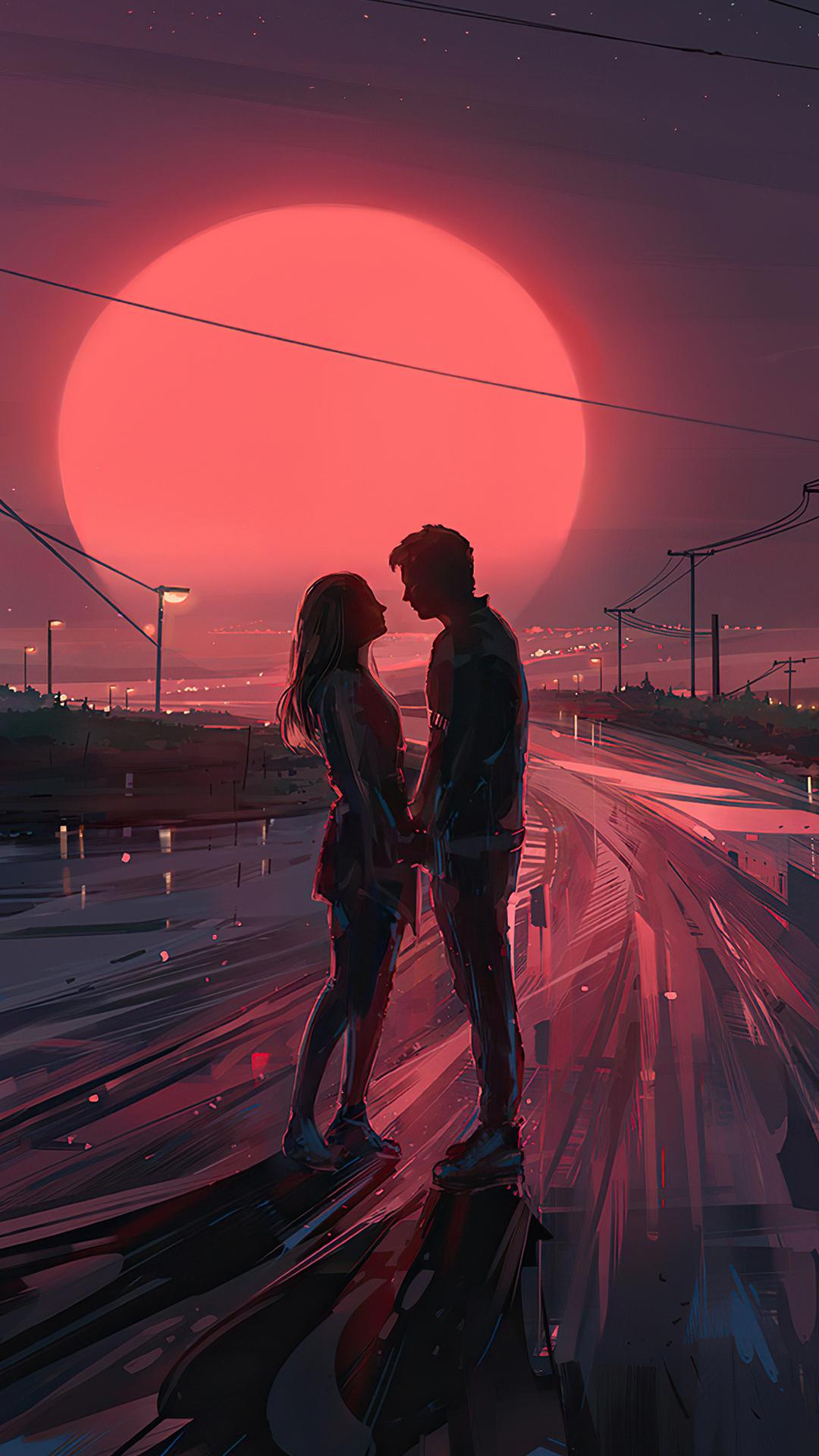 1080x1920 Love Couple art Mobile Walls