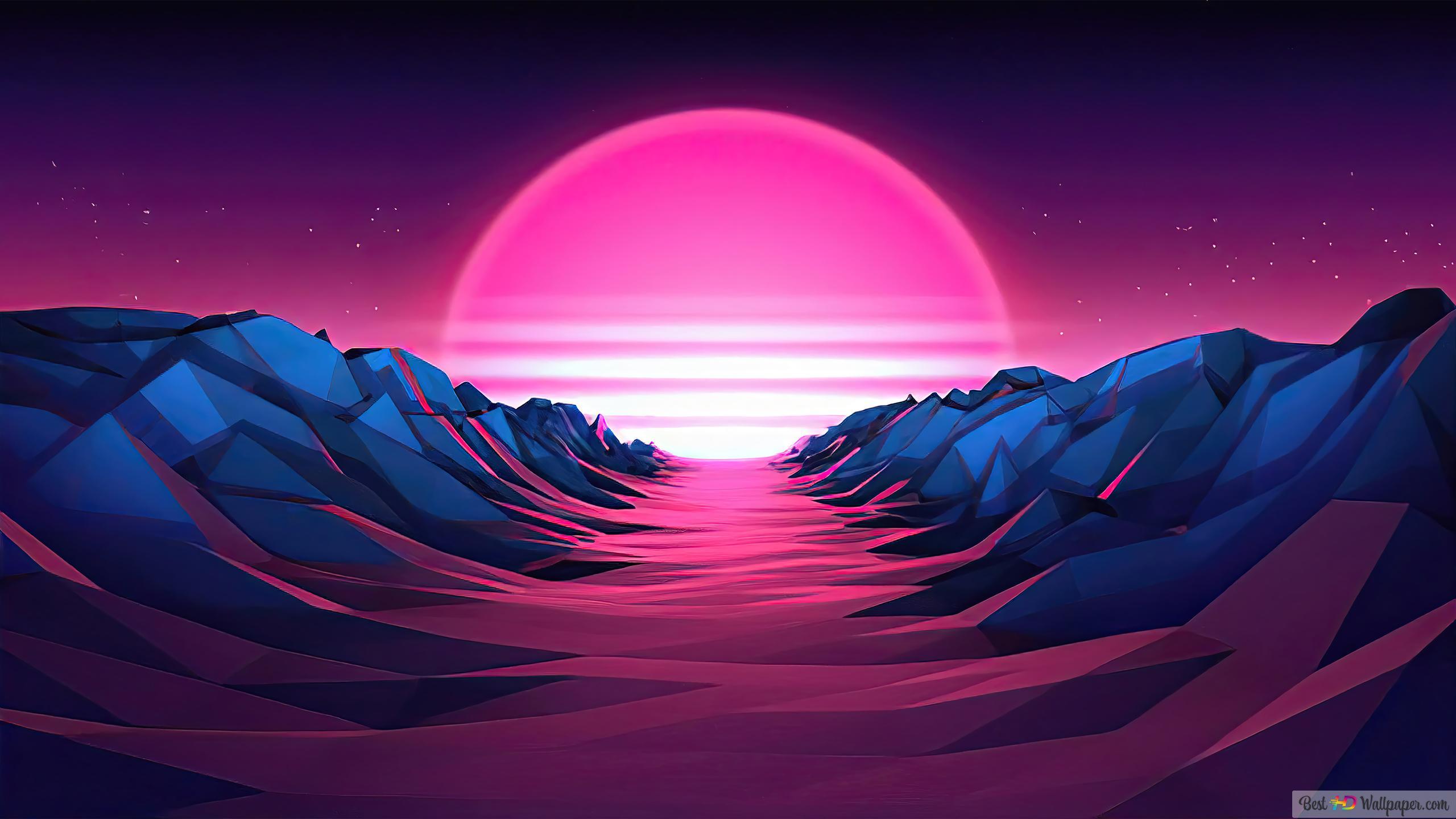 2560x1440 Sunrise Art 4K wallpaper download
