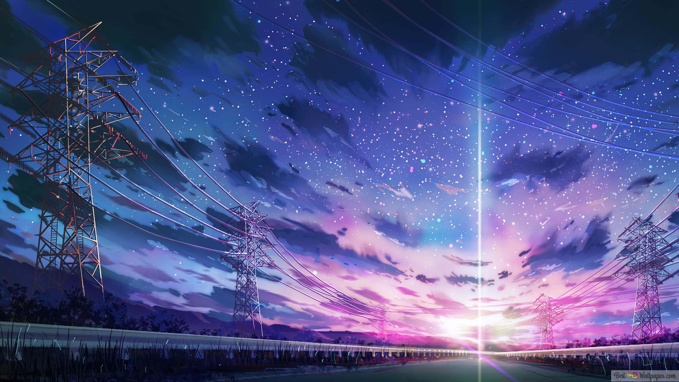 2880x1620 Anime Sunrise Background Art 4K