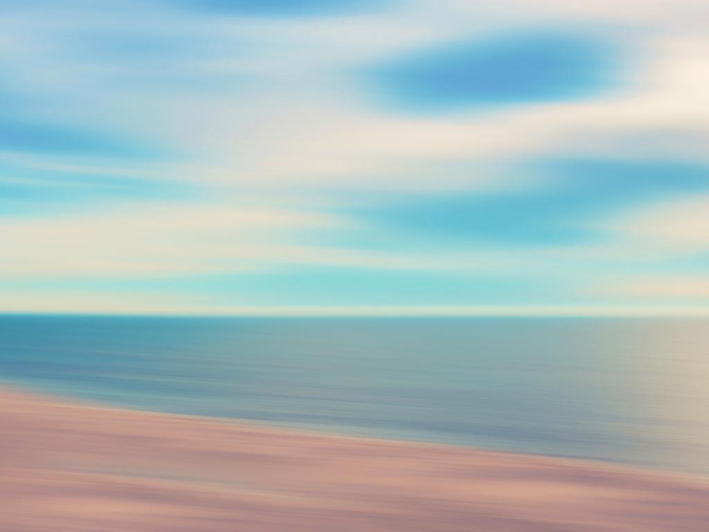 1024x768 Wallpaper north sea, beach, blur