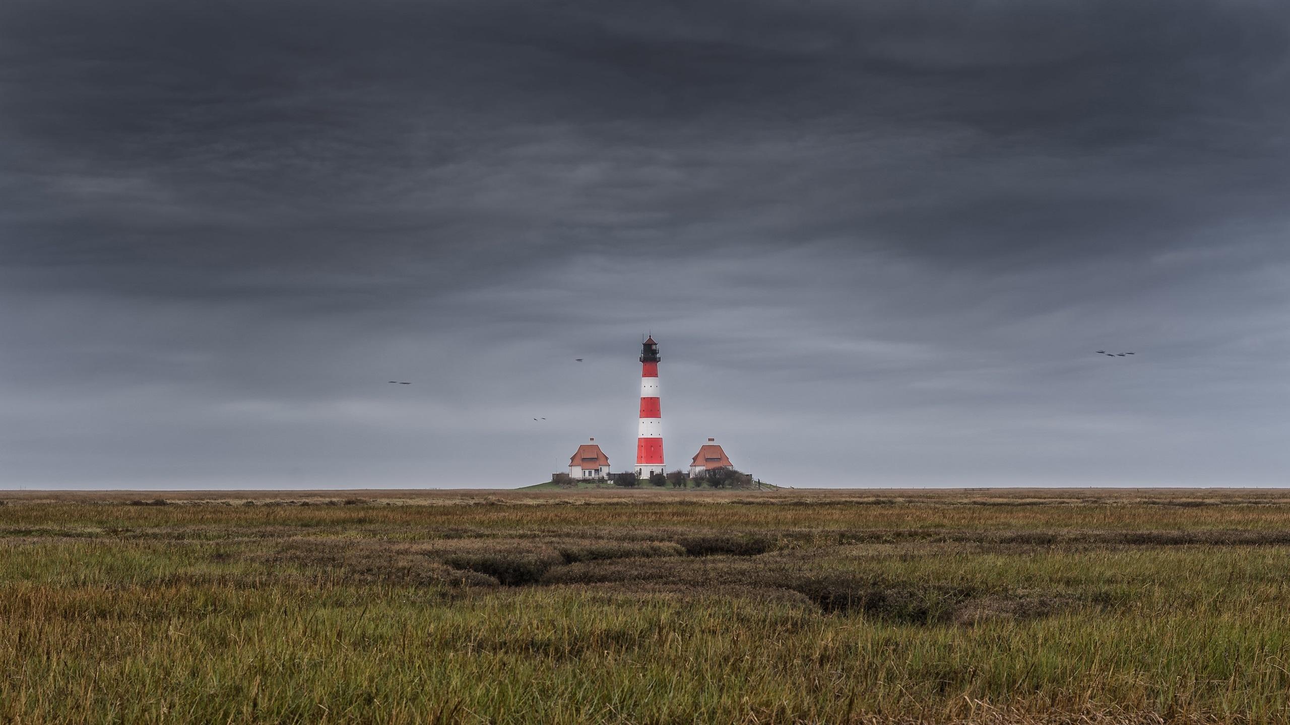 2560x1440 Wallpaper North Sea, Westerhever