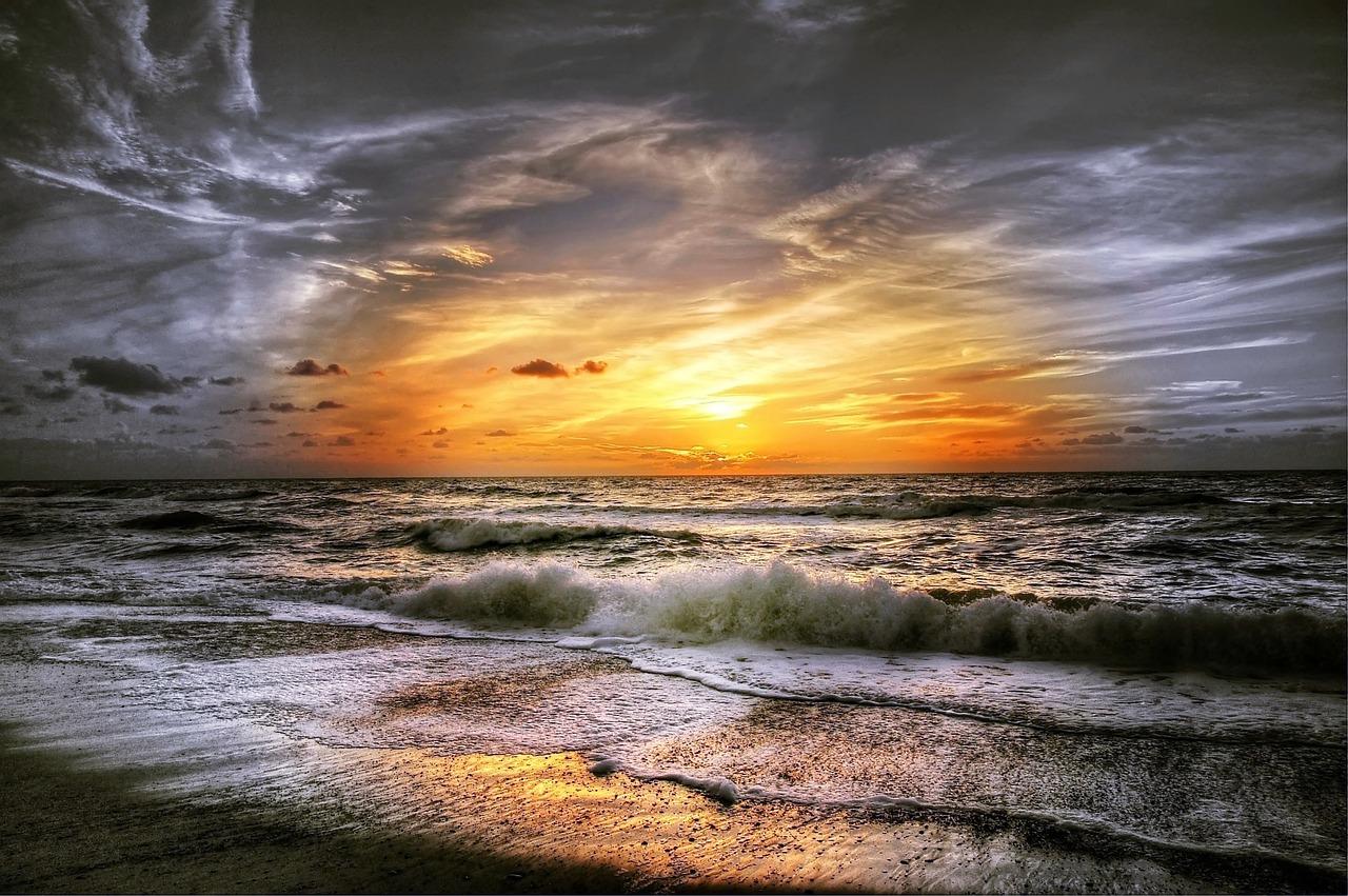 1280x851 Denmark Sun North Sea