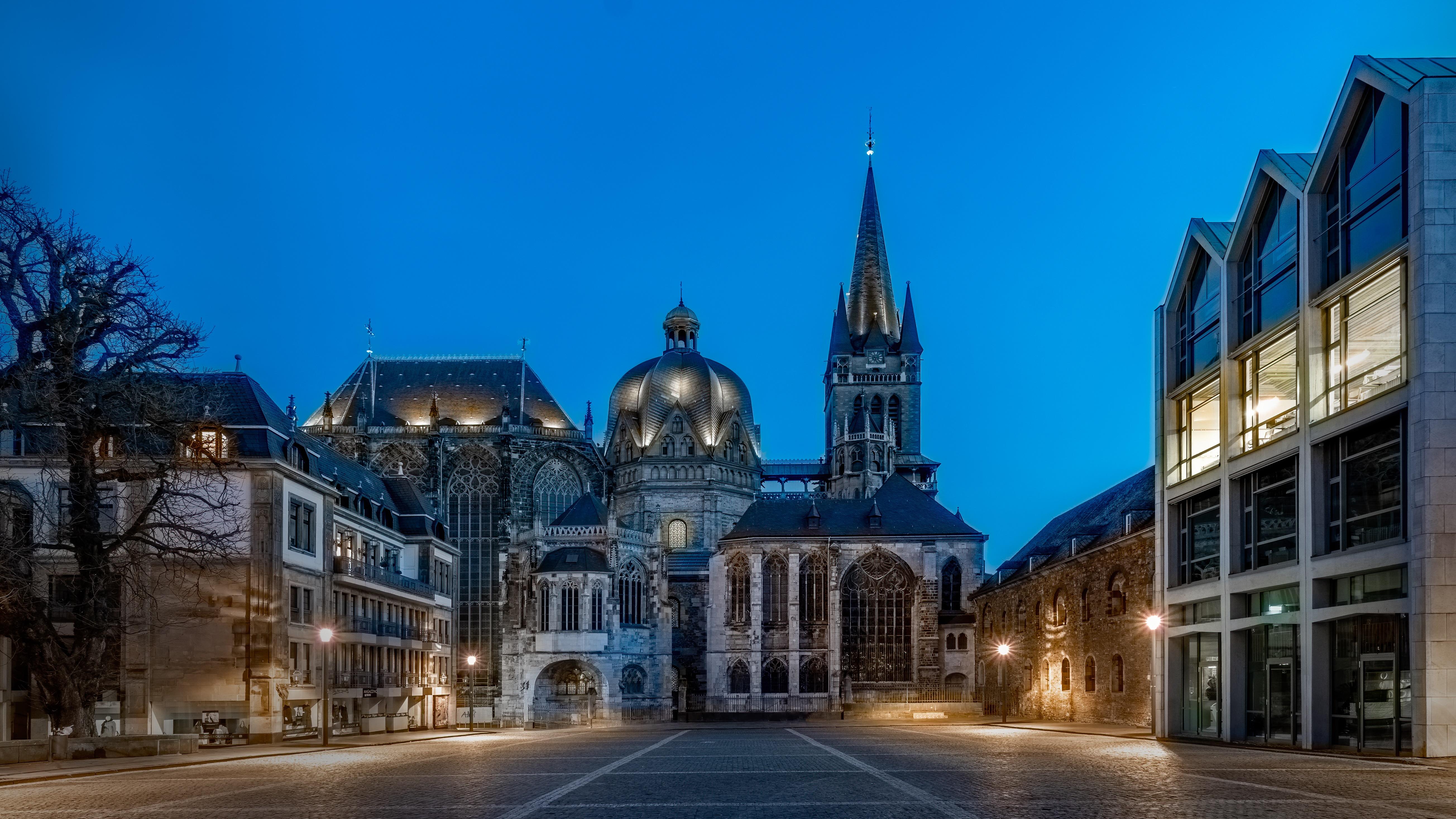 5216x2934 4K, 5K, Aachen, Germany, Houses