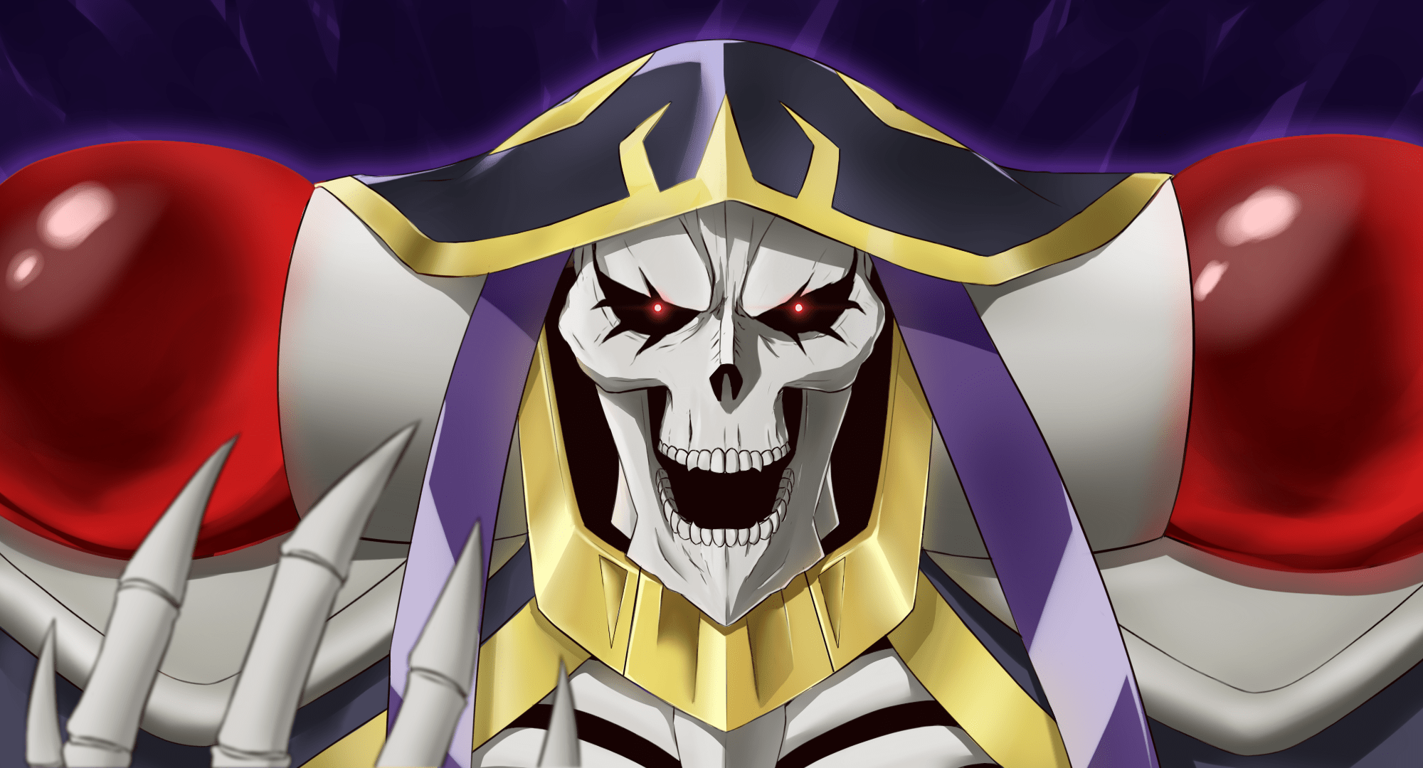 2000x1080 Overlord Anime Ainz Ooal Gown Wallpaper
