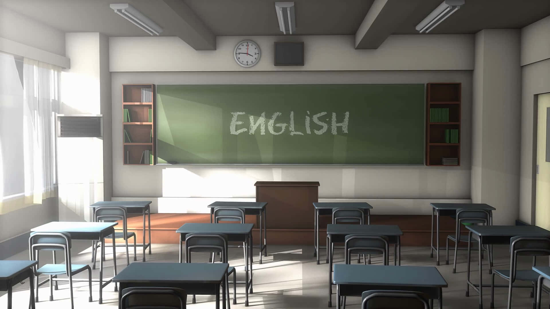 1920x1080 Download A Classroom With A Blackboard