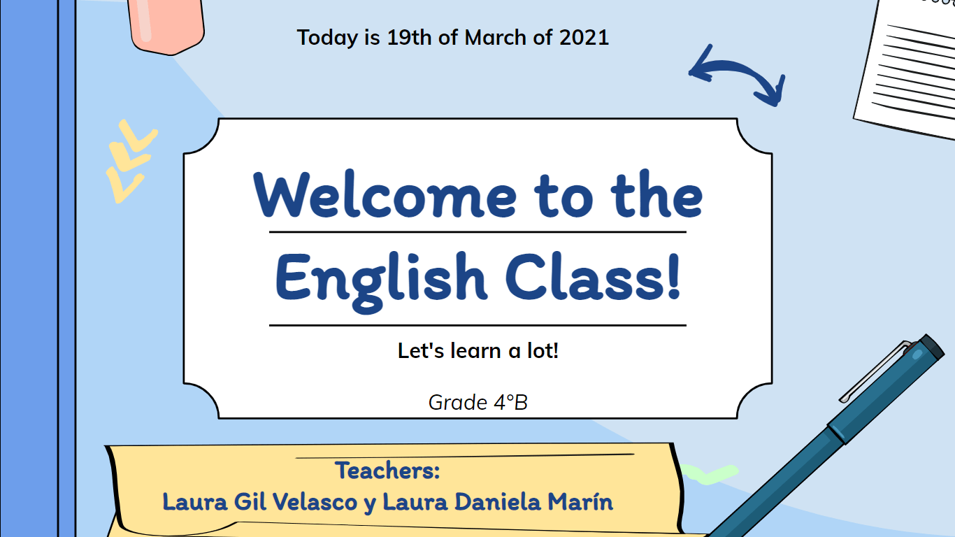 1366x768 English class- Lesson 1- Grade 4B