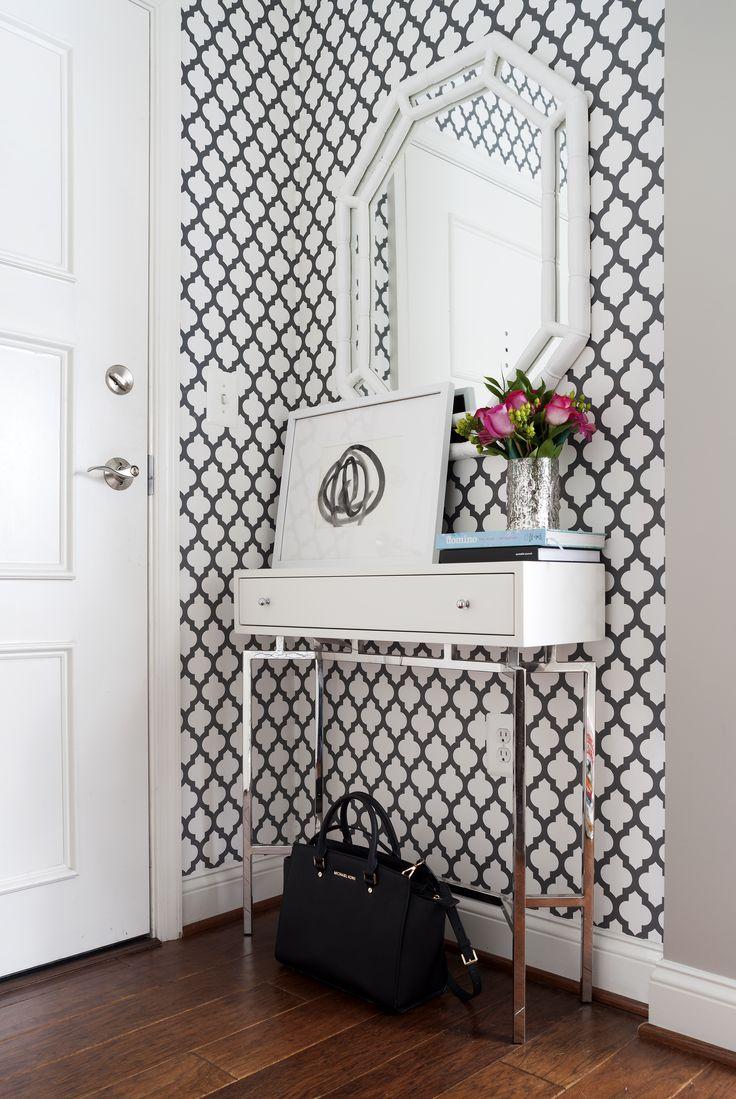 736x1099 Wallpaper for Small Foyer