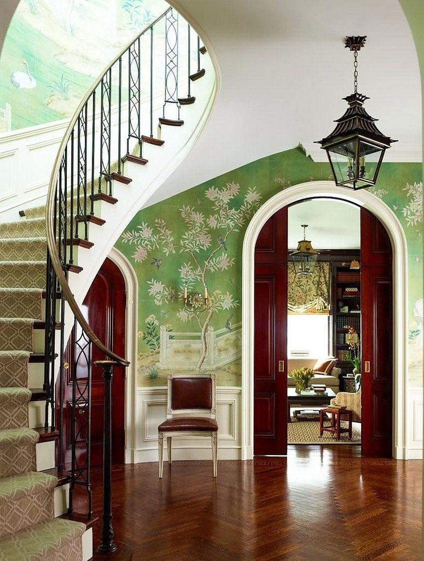 850x1125 Gorgeous Entryways Clad in Wallpaper