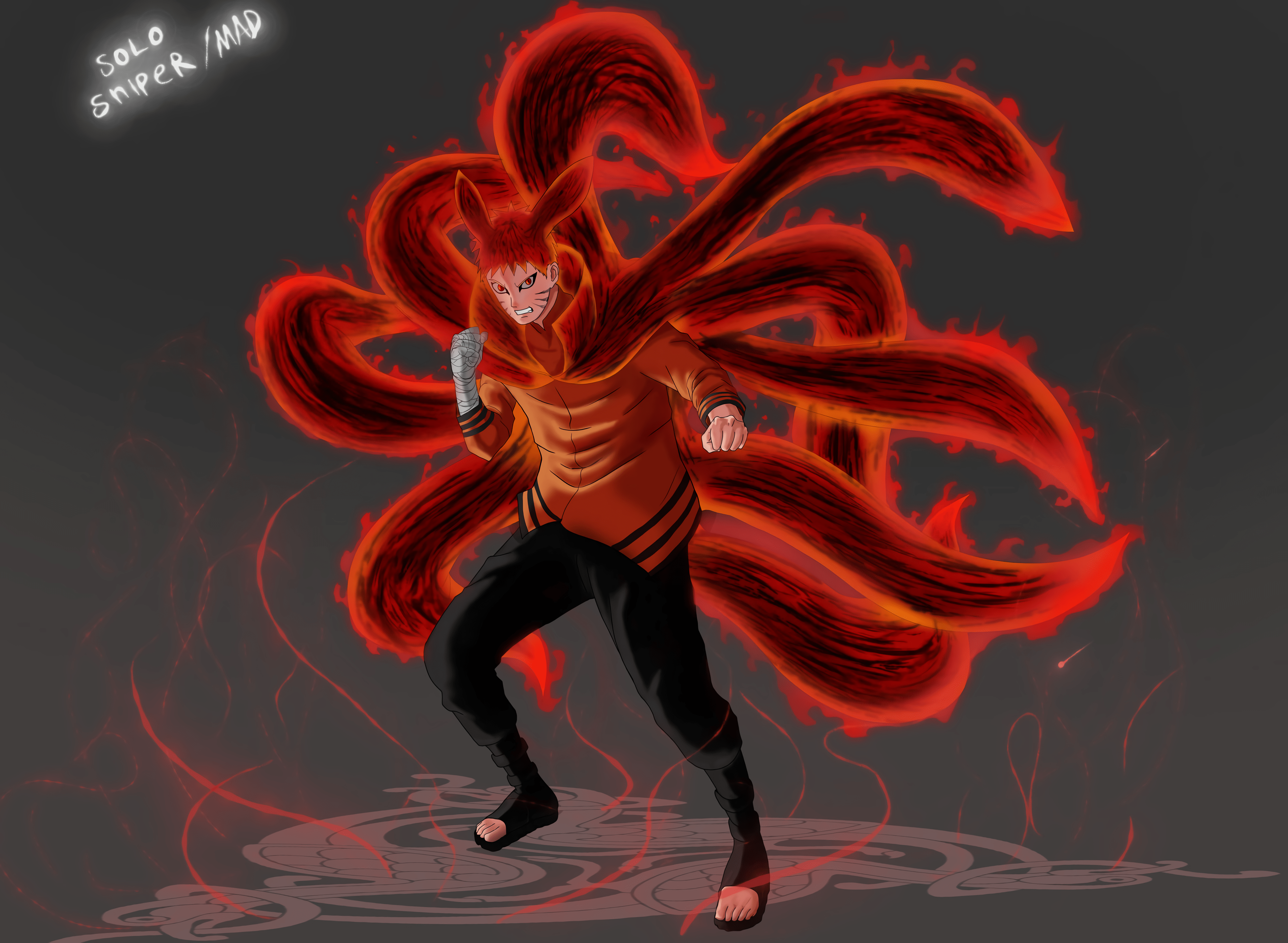 3840x2812 Baryon Mode Naruto Uzumaki 4K Ultra HD Anime Wallpaper from Borutox2812