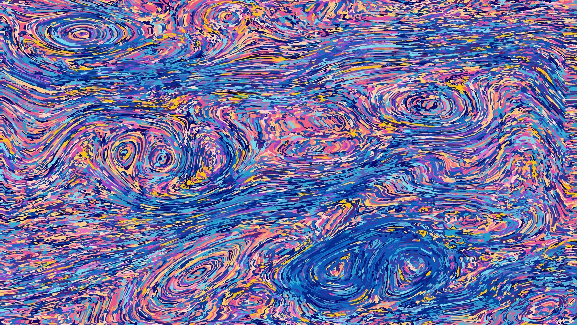 2000x1125 Van gogh inspired wallpaper, vector