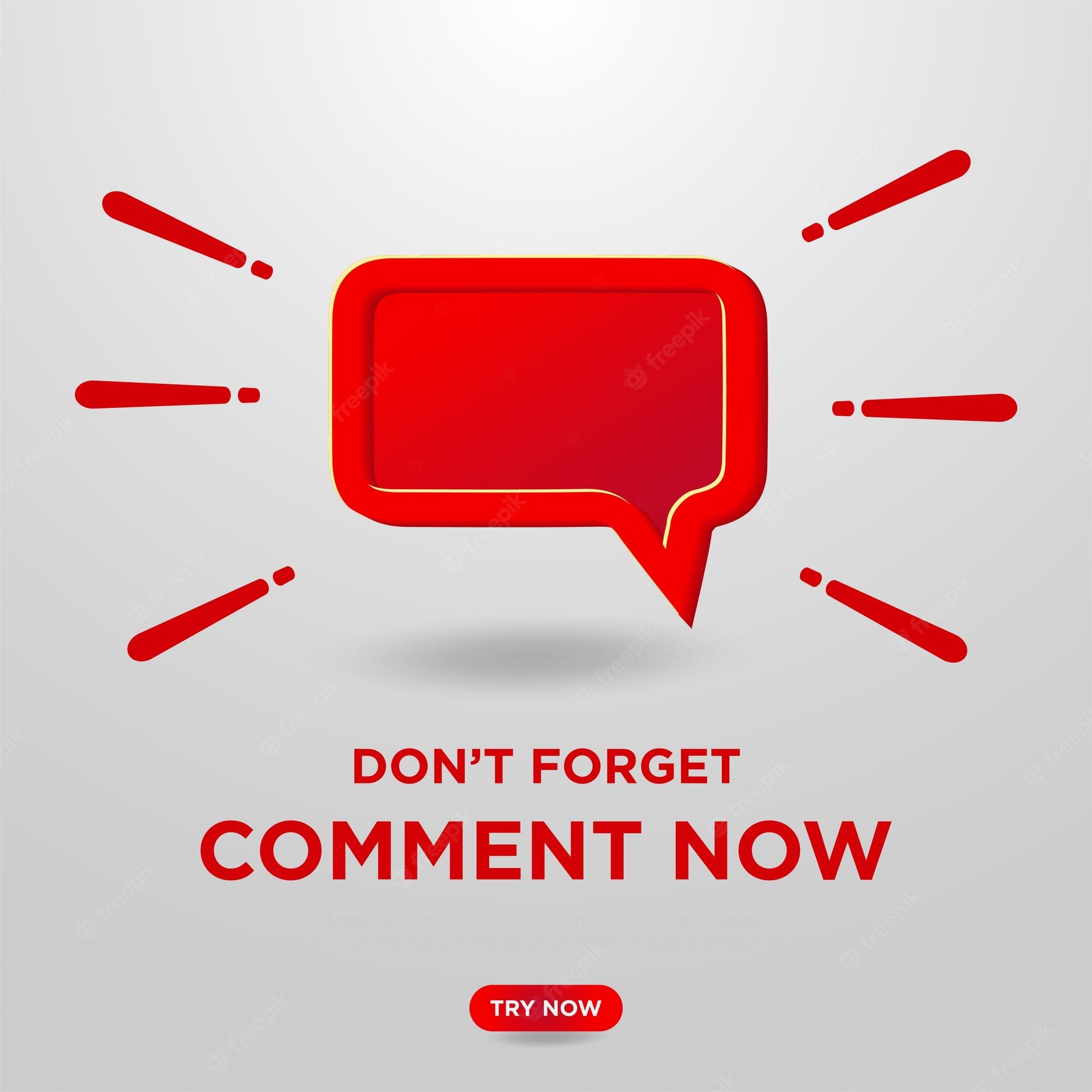 2000x2000 Comment button on youtube background