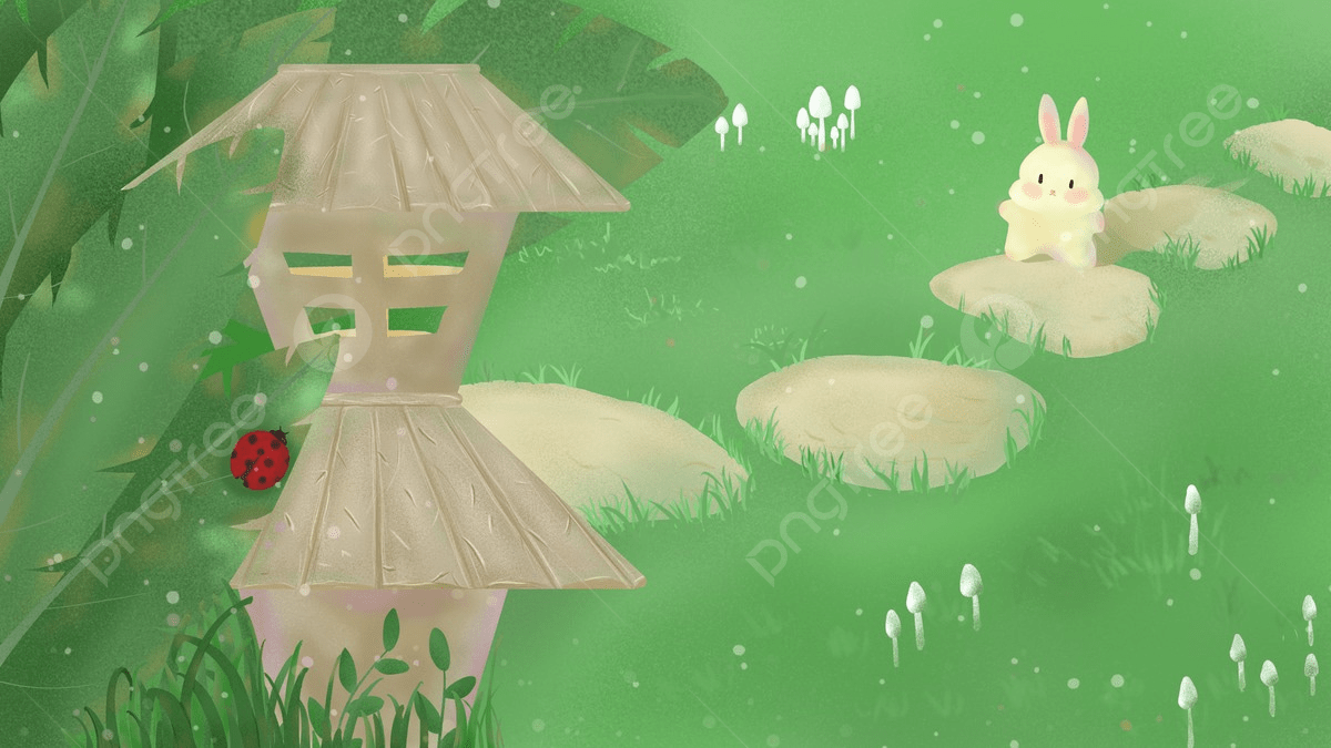 1200x675 Green Small Fresh Cute Cartoon Computer