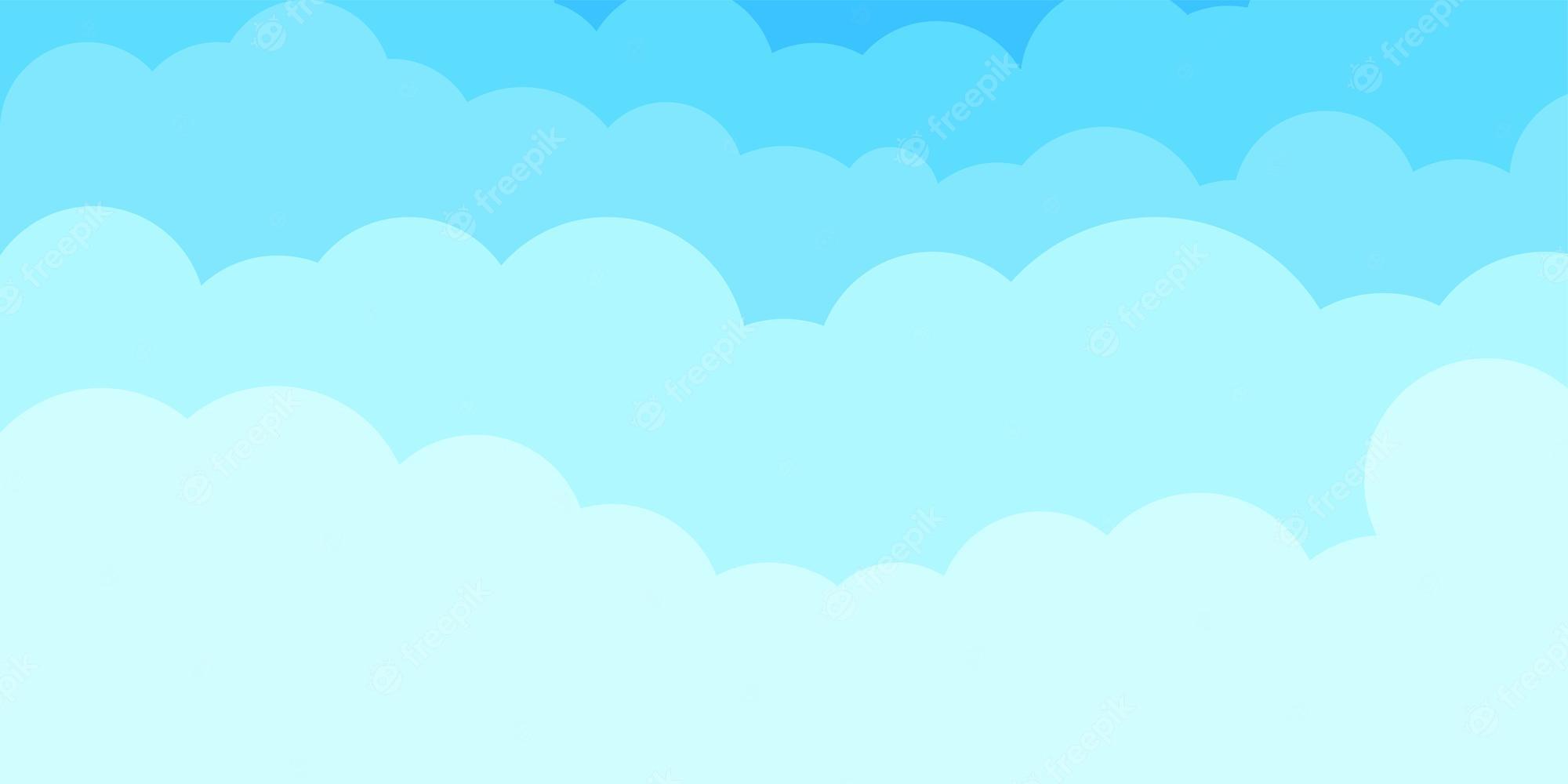 2000x1000 Blue Cartoon Wallpaper Image