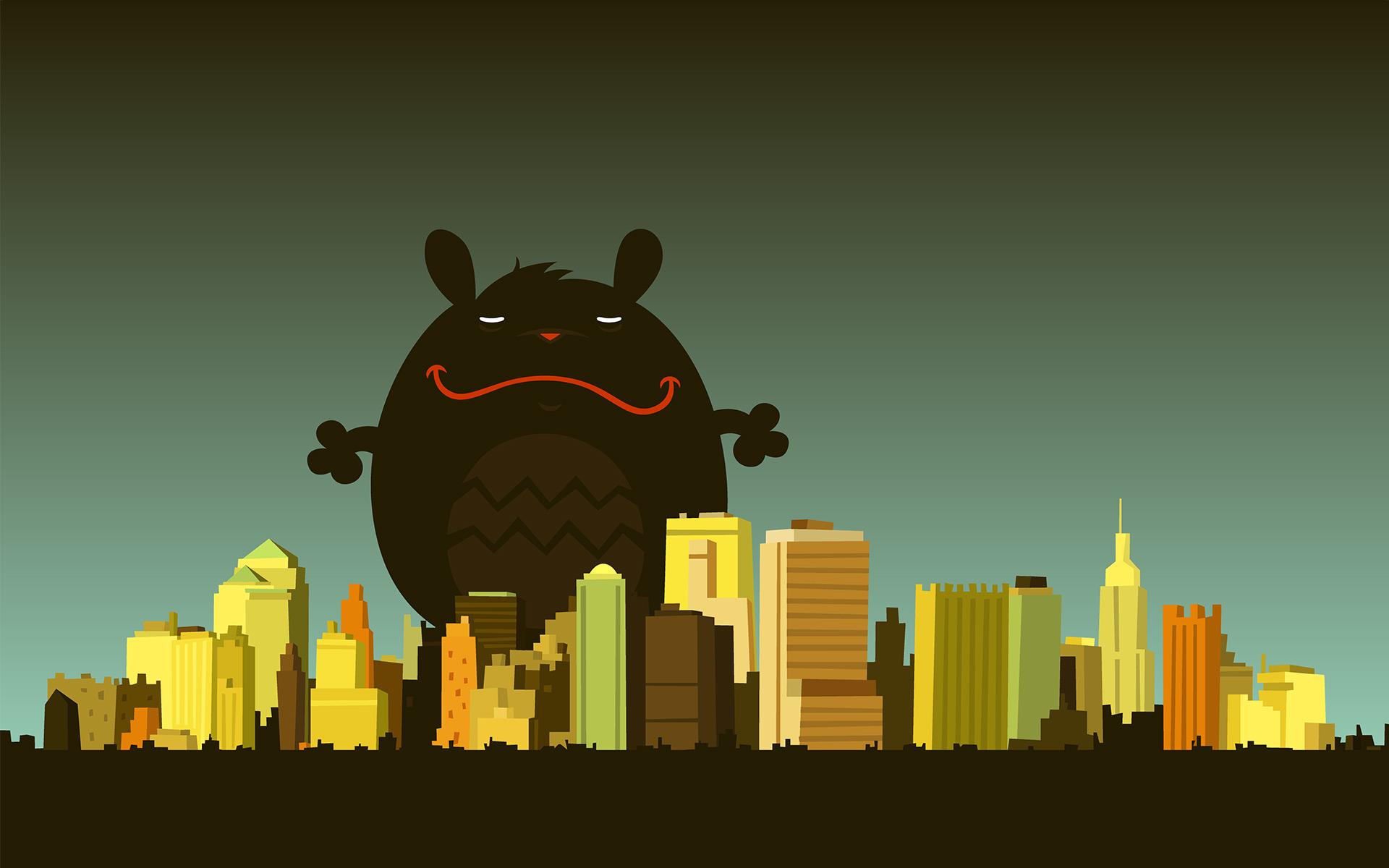1920x1200 Cartoons cityscapes buildings