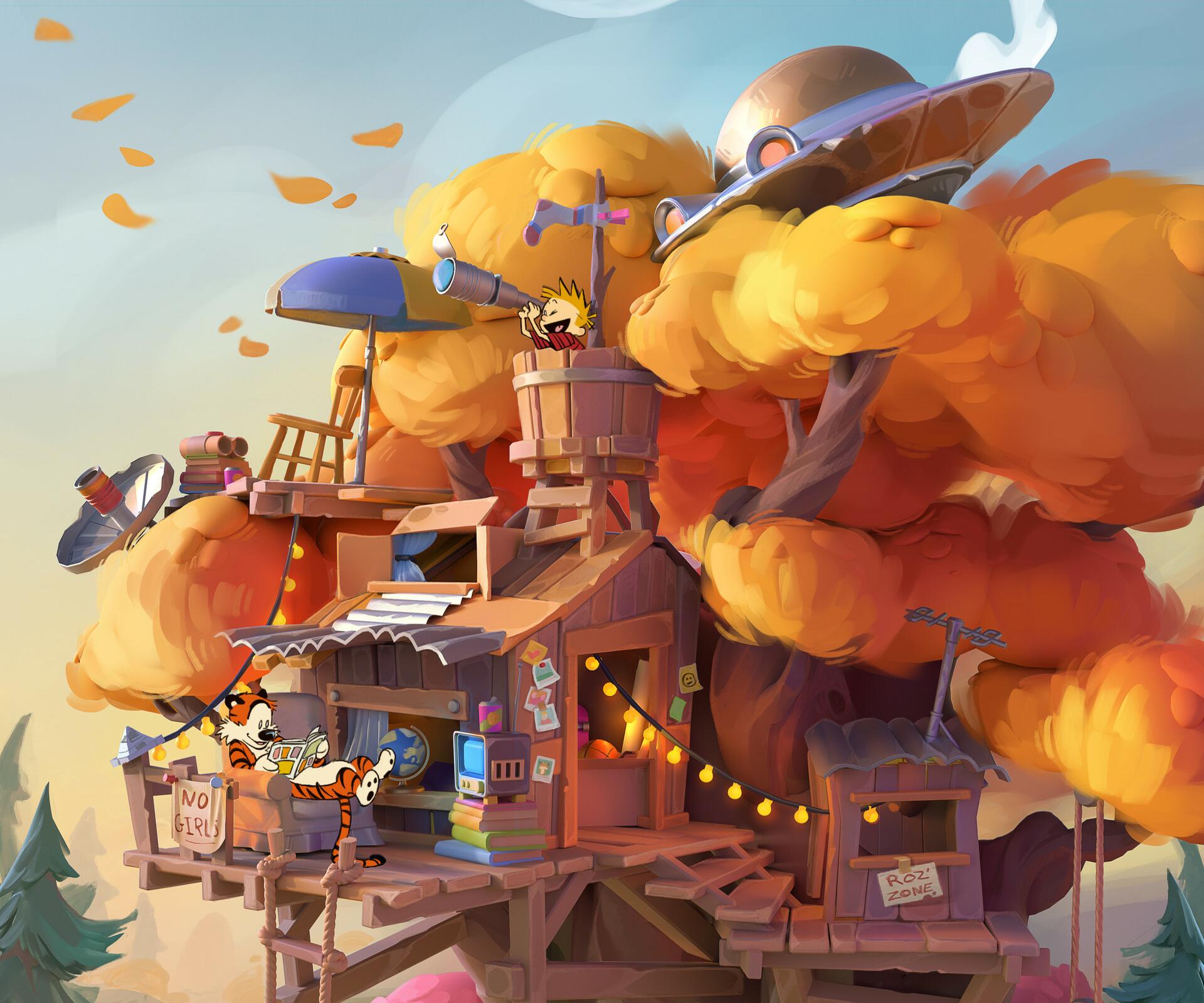 1920x1600 Calvin & Hobbes HD Wallpaper