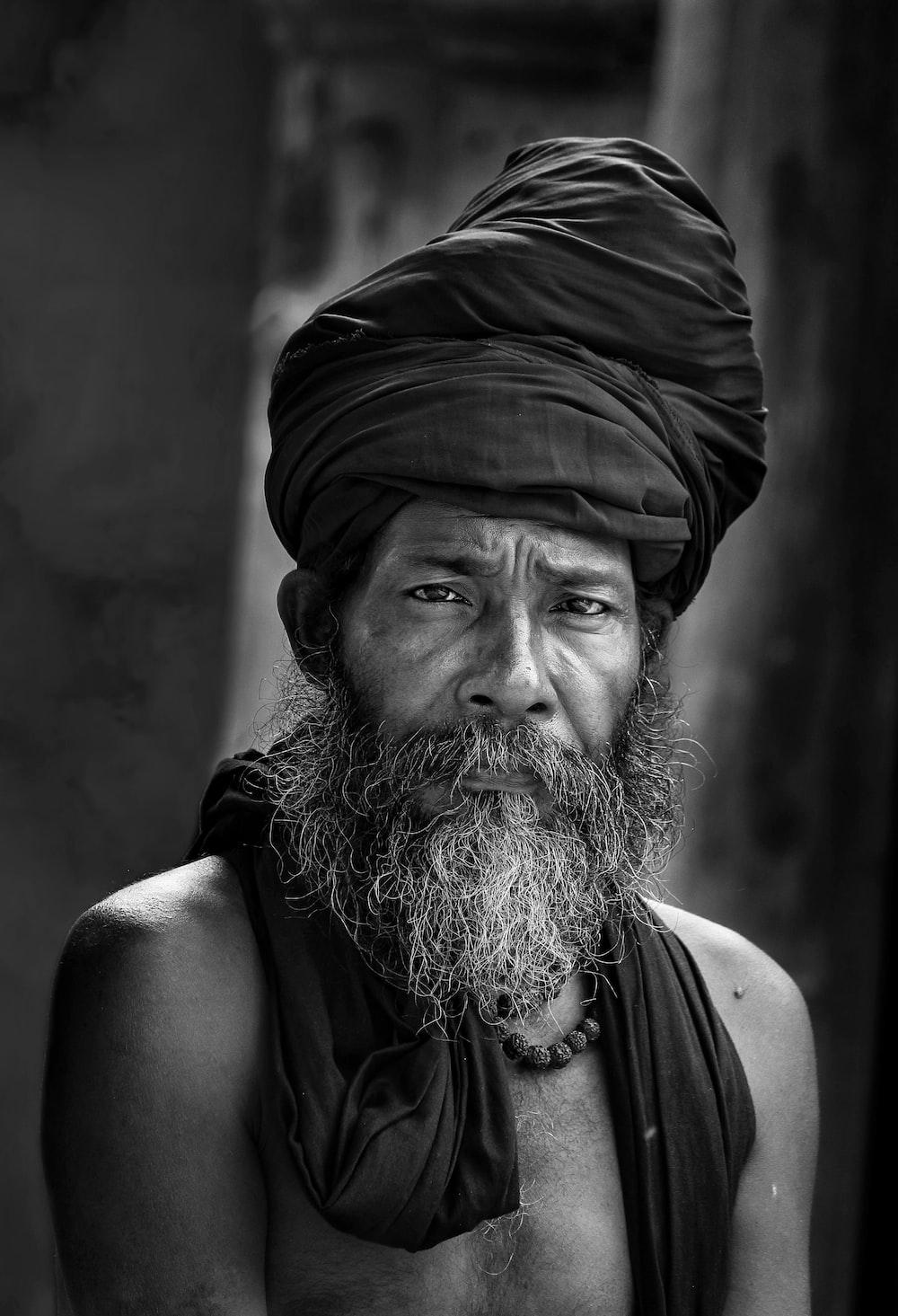 1000x1465 Man wearing black turban hat photo