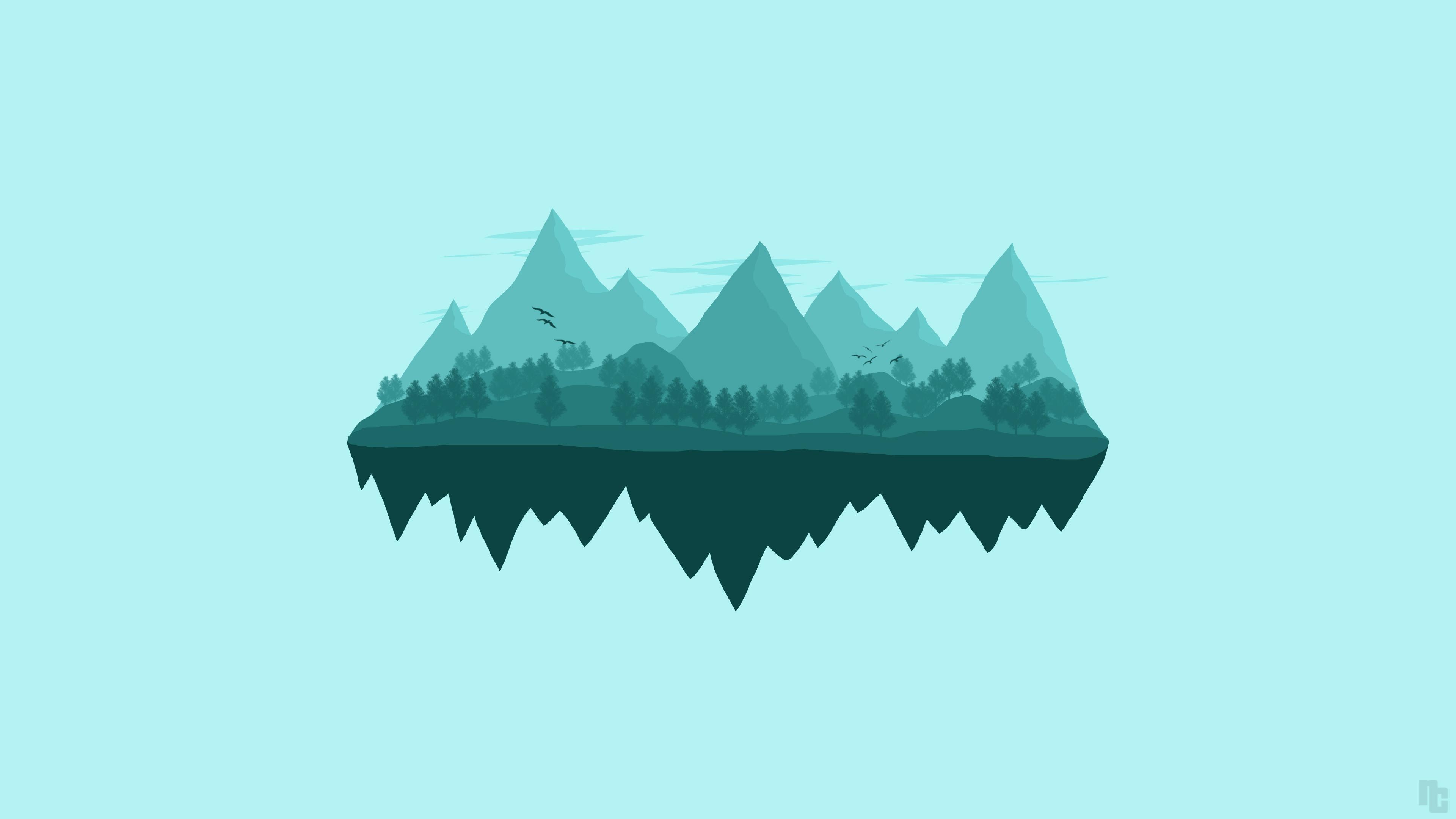 3840x2160 Mobile wallpaper: Landscape, Vector