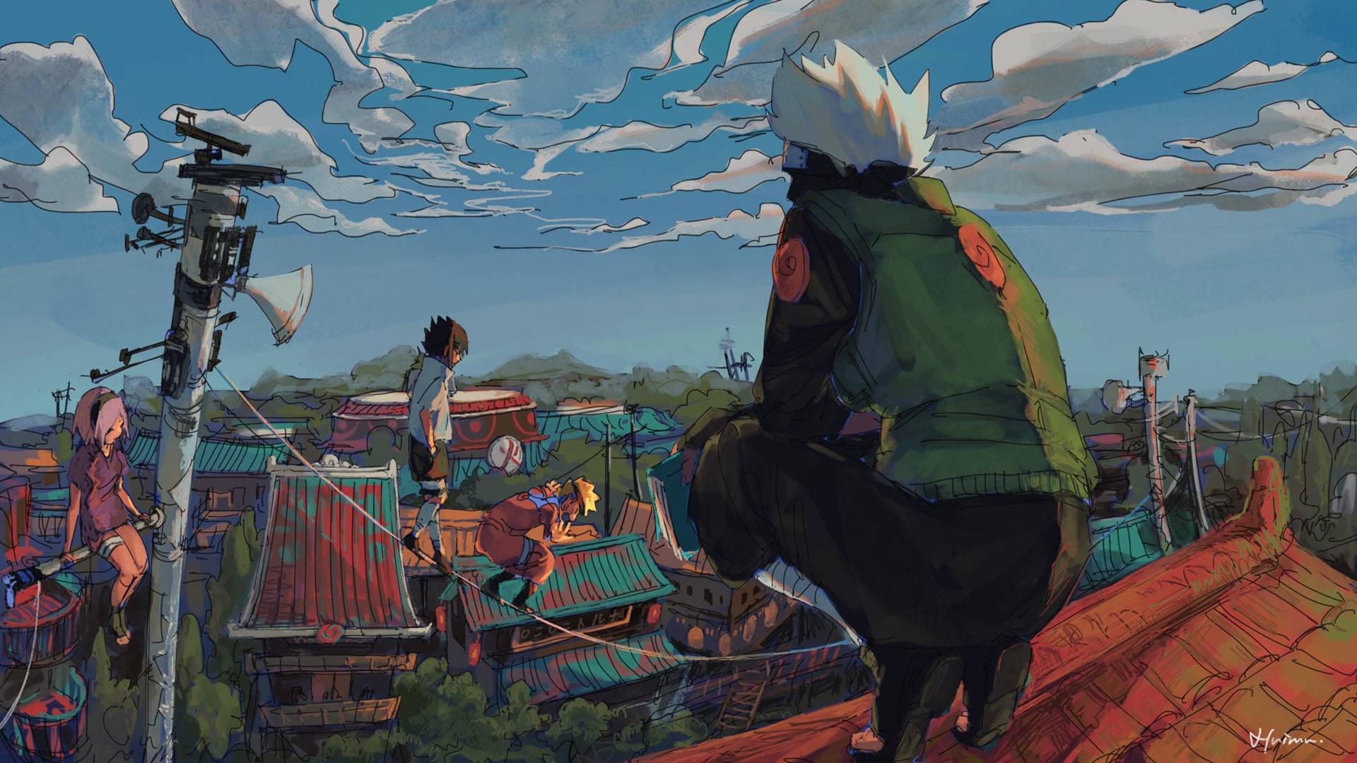 1920x1080 Download Kakashi 4K On The Roof