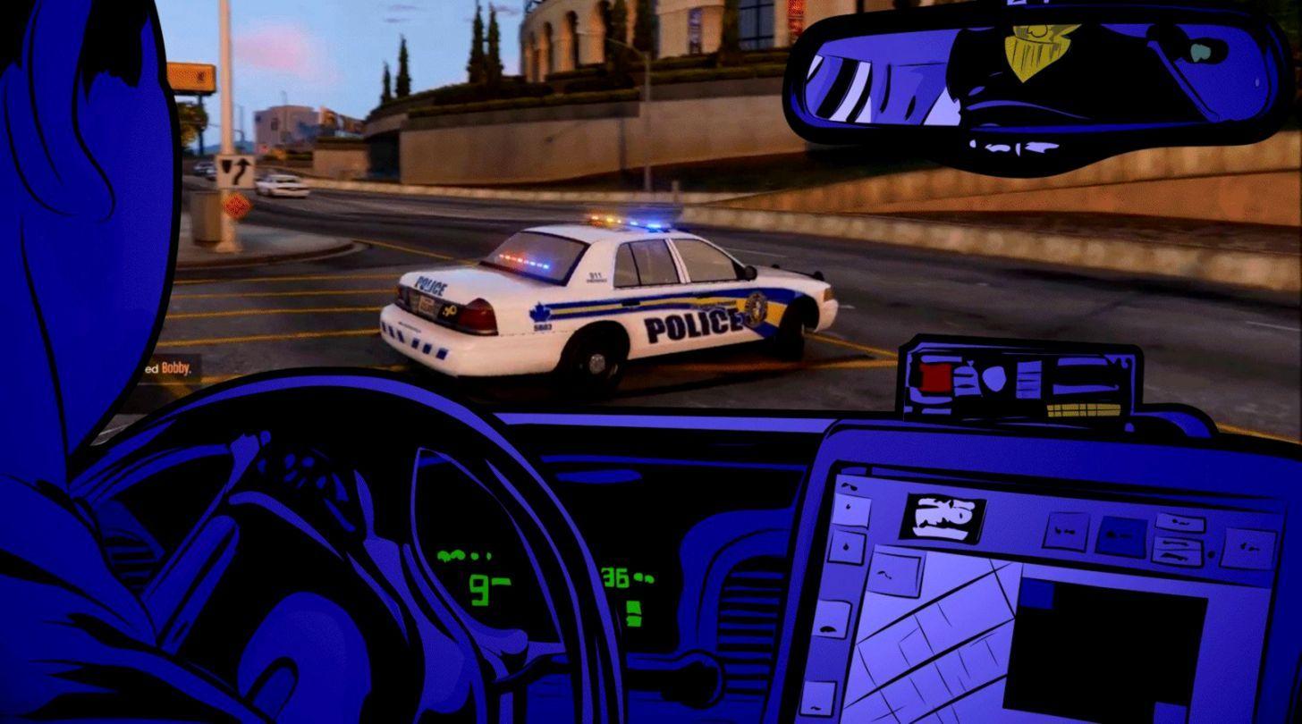 1456x810 GTA 5 Police Wallpaper