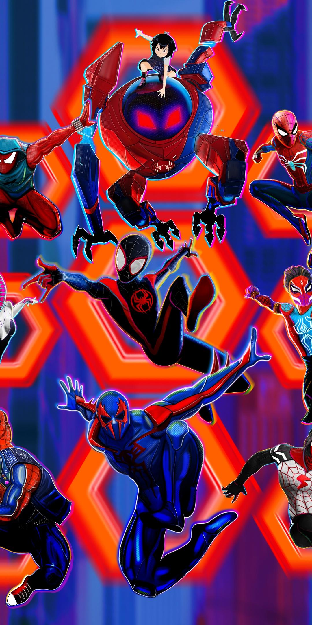 1080x2160 The Spider Verse Wallpaper 4K