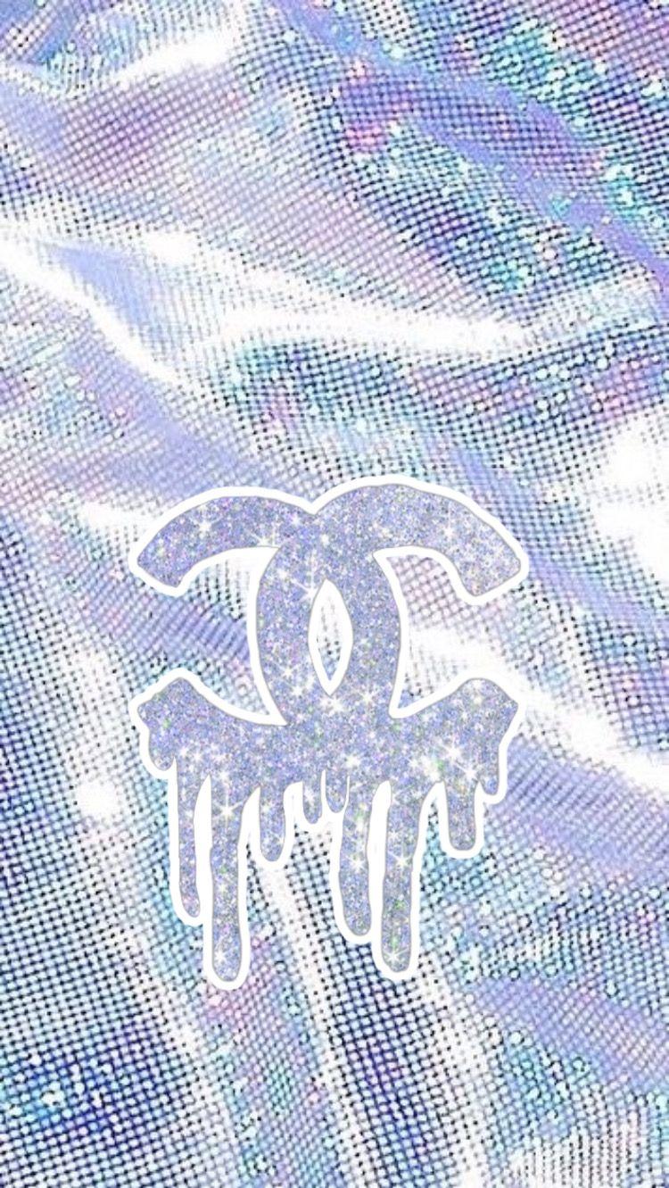 750x1331 Y2k Blue Glitter Wallpaper