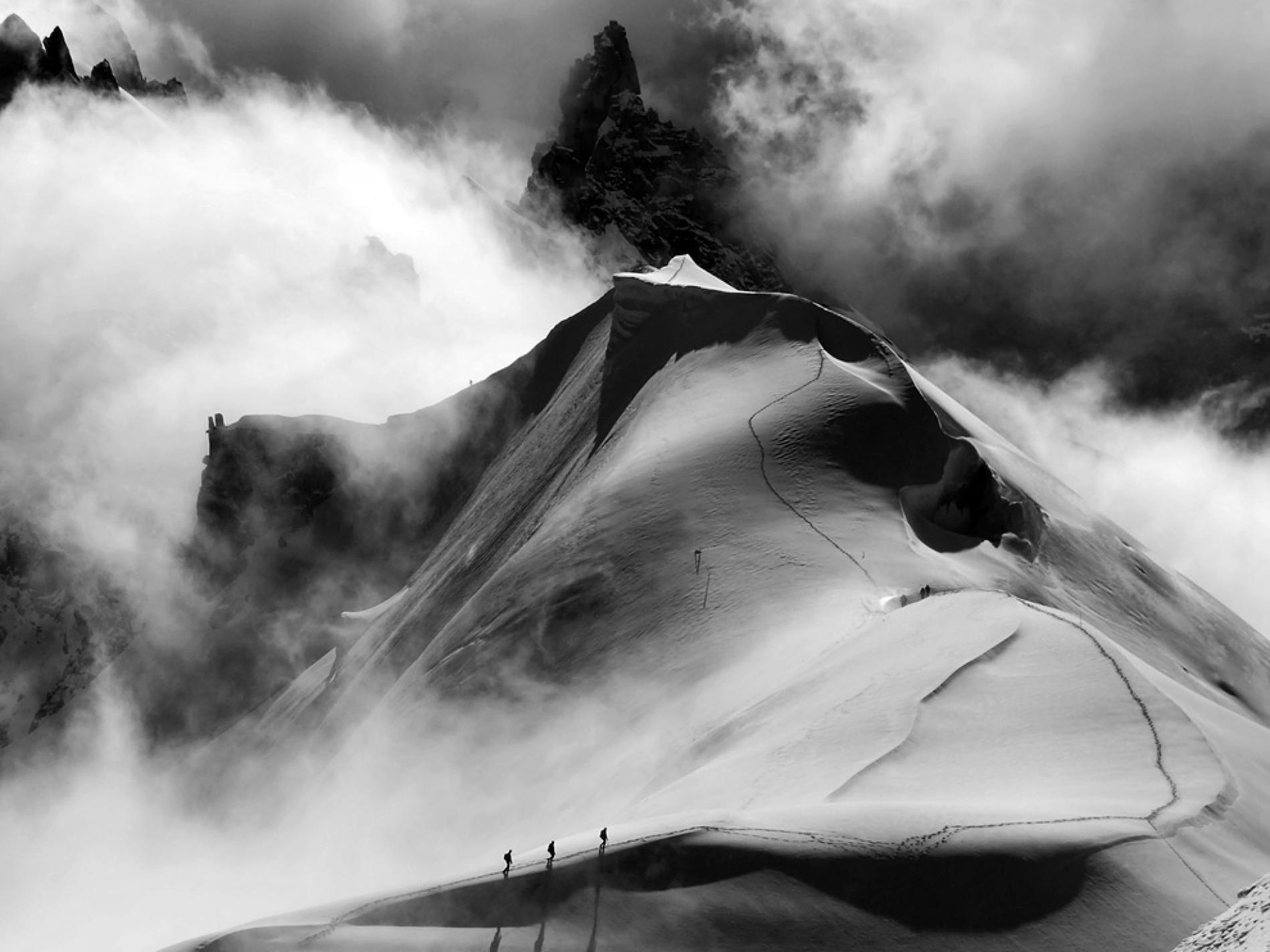 1900x1424 Alpine Climbers, Midi Plan Traverse, France