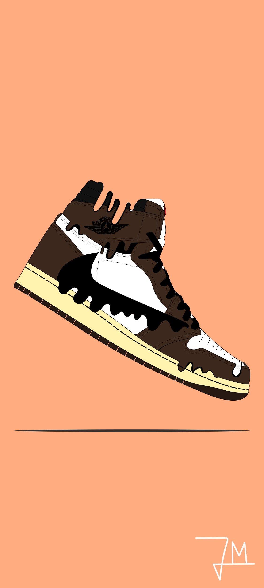 1125x2500 Jordan 1 x Travis Scott Wallpaper