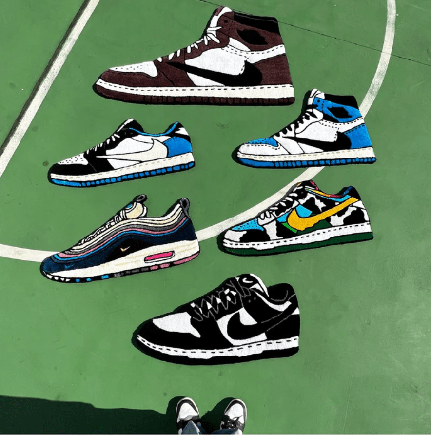 884x892 rug4nerd Travis Scott x Fragment Air Jordan Low Rug Tufted 20 (50cm)