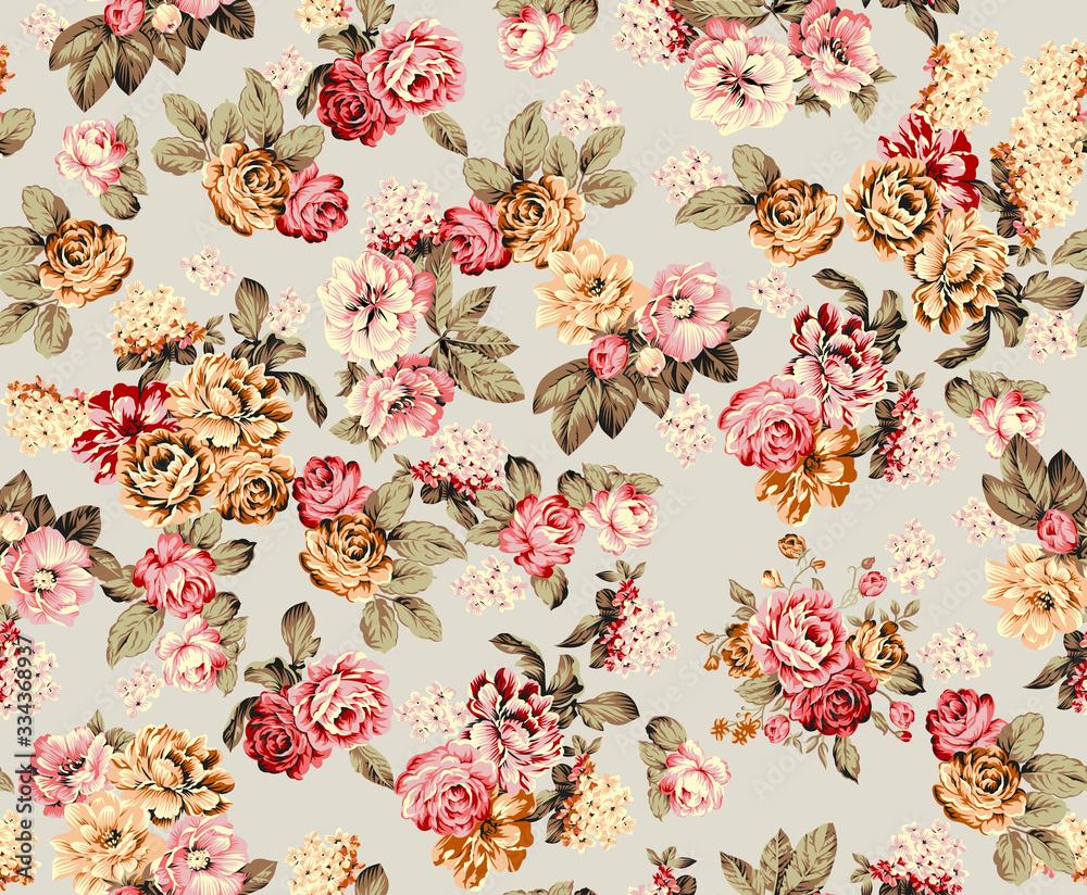 1000x824 classic chintz floral repeat background