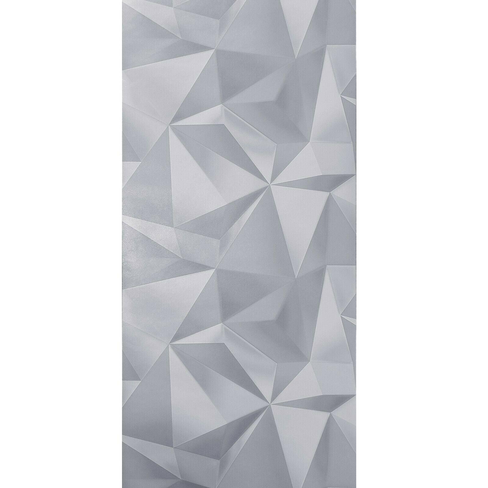 1600x1600 WM502001 Modern 3D illusion gray geometric triangle Wallpaper