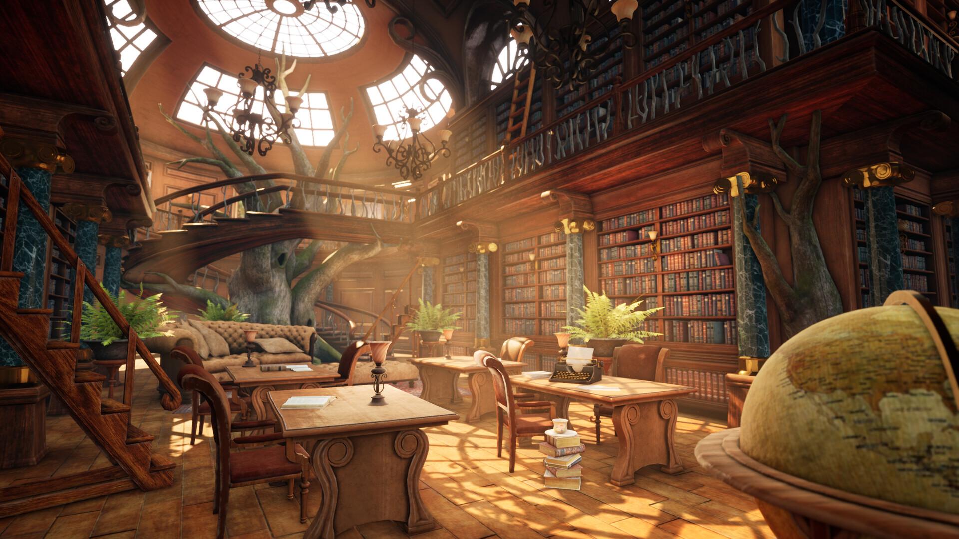 1920x1080 Fantasy Library