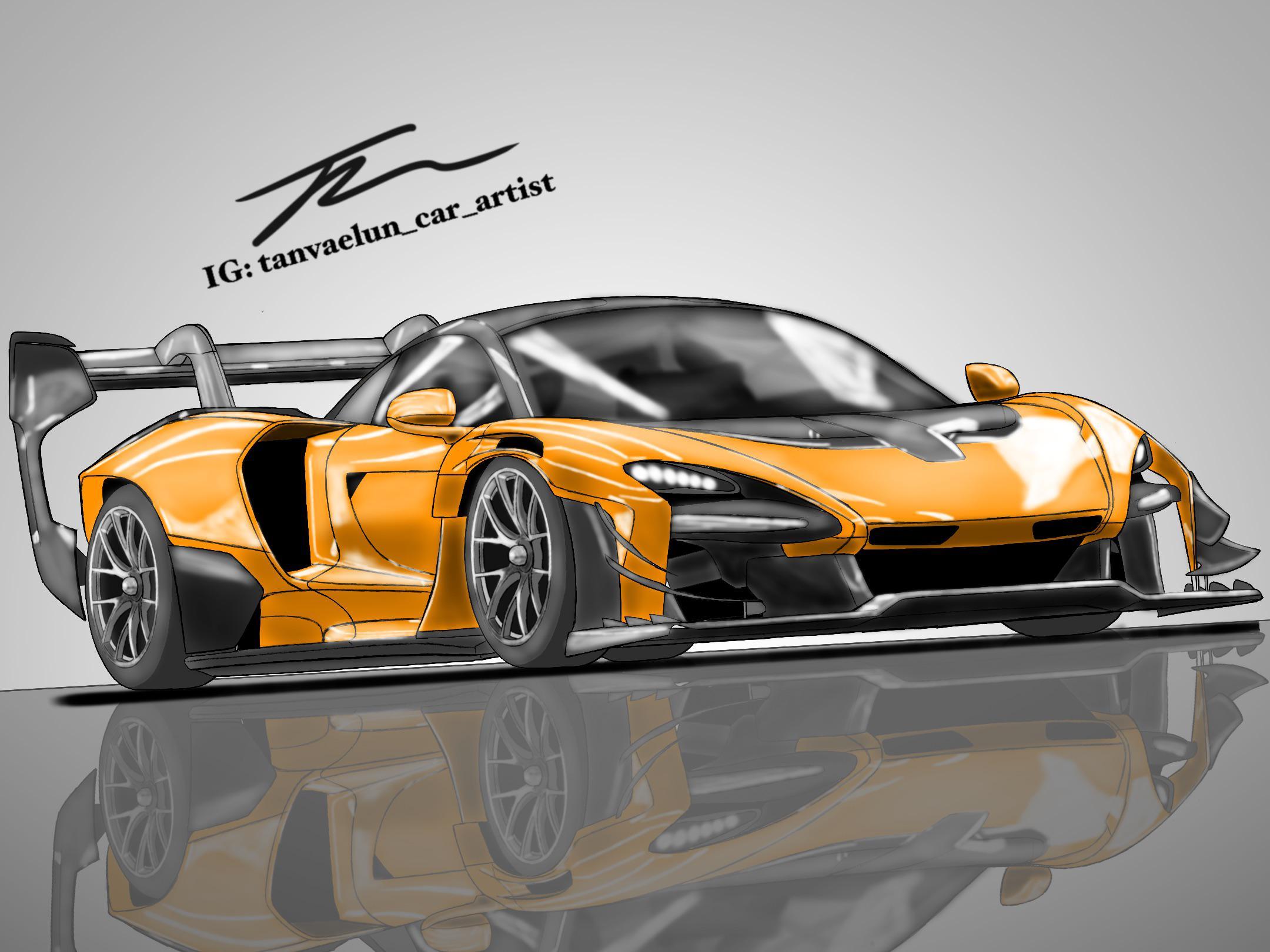 2160x1620 McLaren Senna GTR, made with outlining