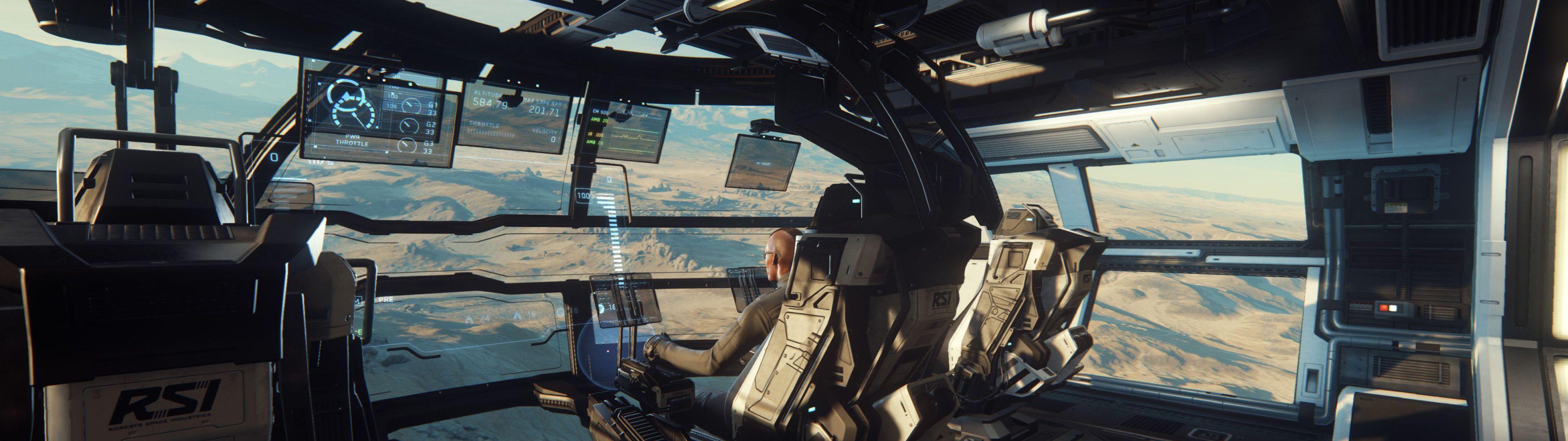 3840x1080 StarCitizen Dual Screen Wallpaper 3840 x 1080 Tile