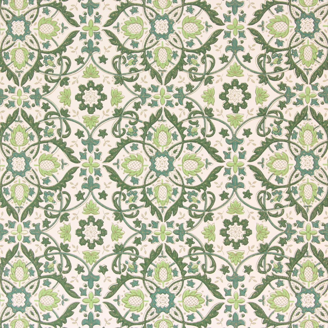 1280x1280 1950s Vintage Wallpaper Green Geometric