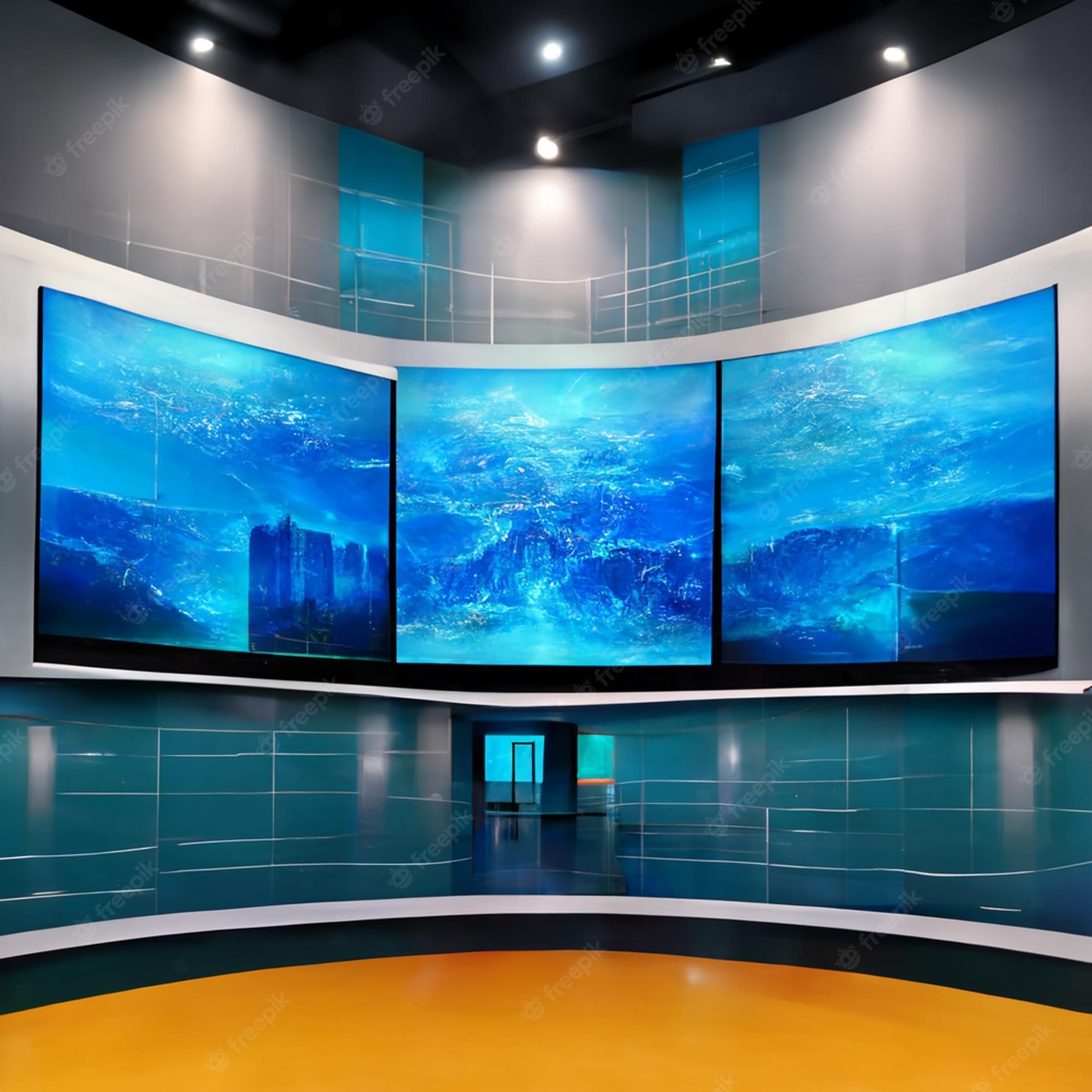 2000x2000 Premium Photo. News studio backdrop