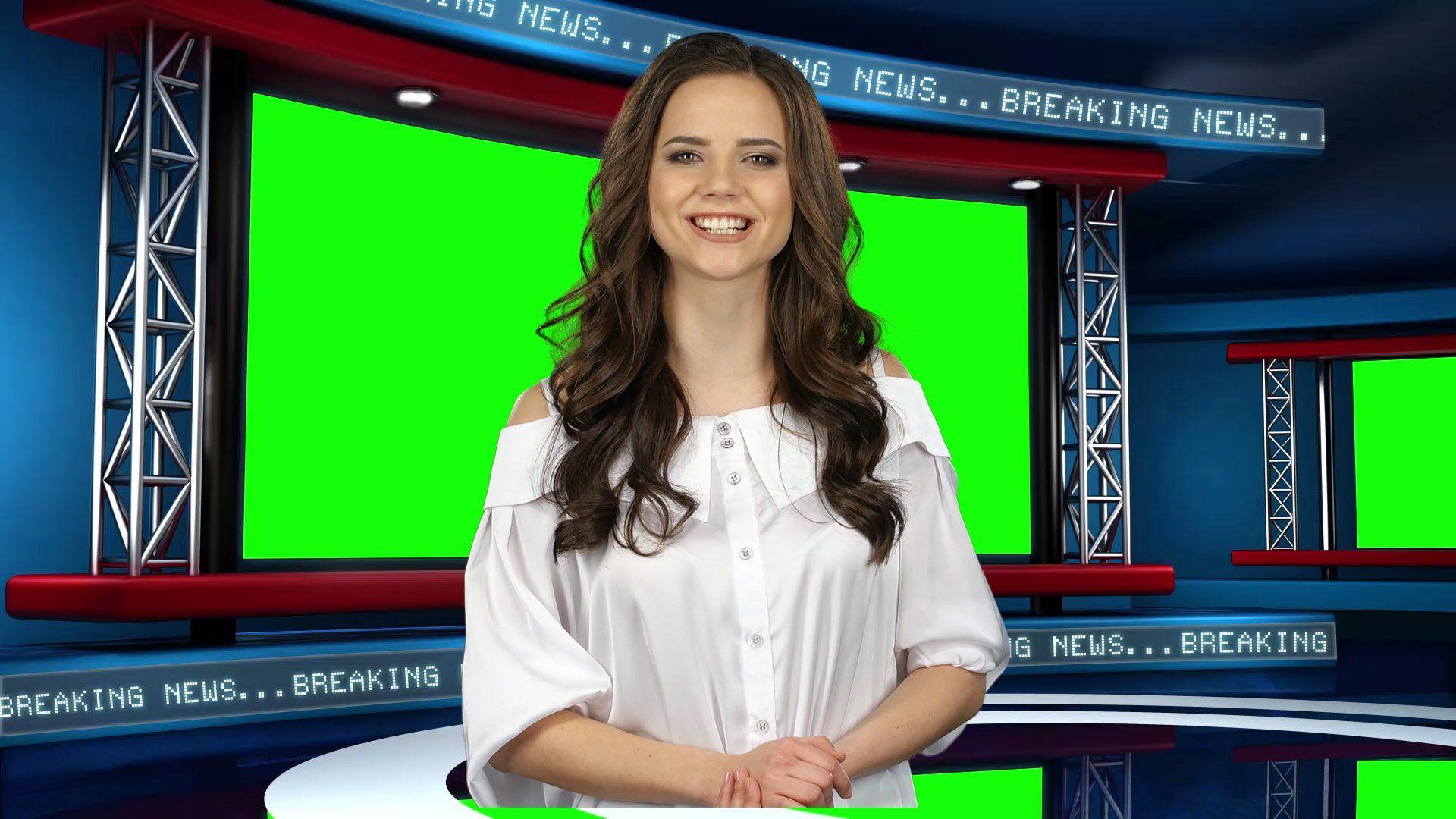 1920x1080 Global News Virtual Studio Set ANGLE 2