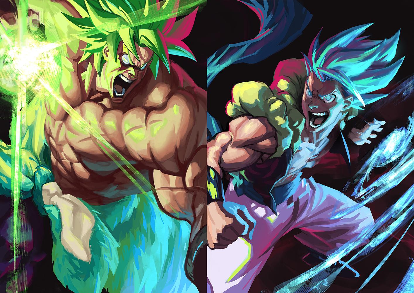 1414x1000 Gogeta vs Broly by PkBlitz on Newgrounds