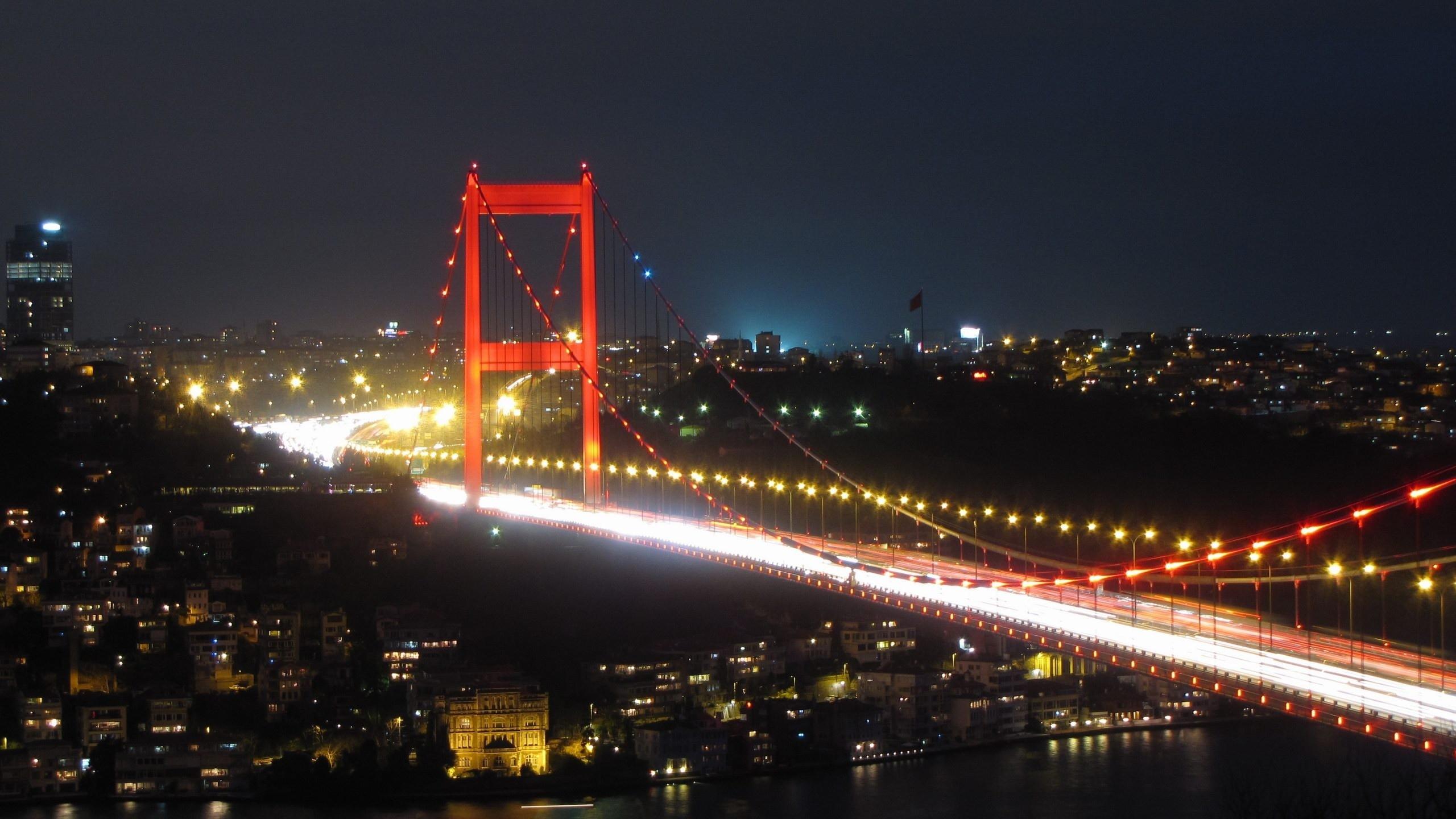 2560x1440 Bosphorus Bridge Quad HD Nightscapex1440